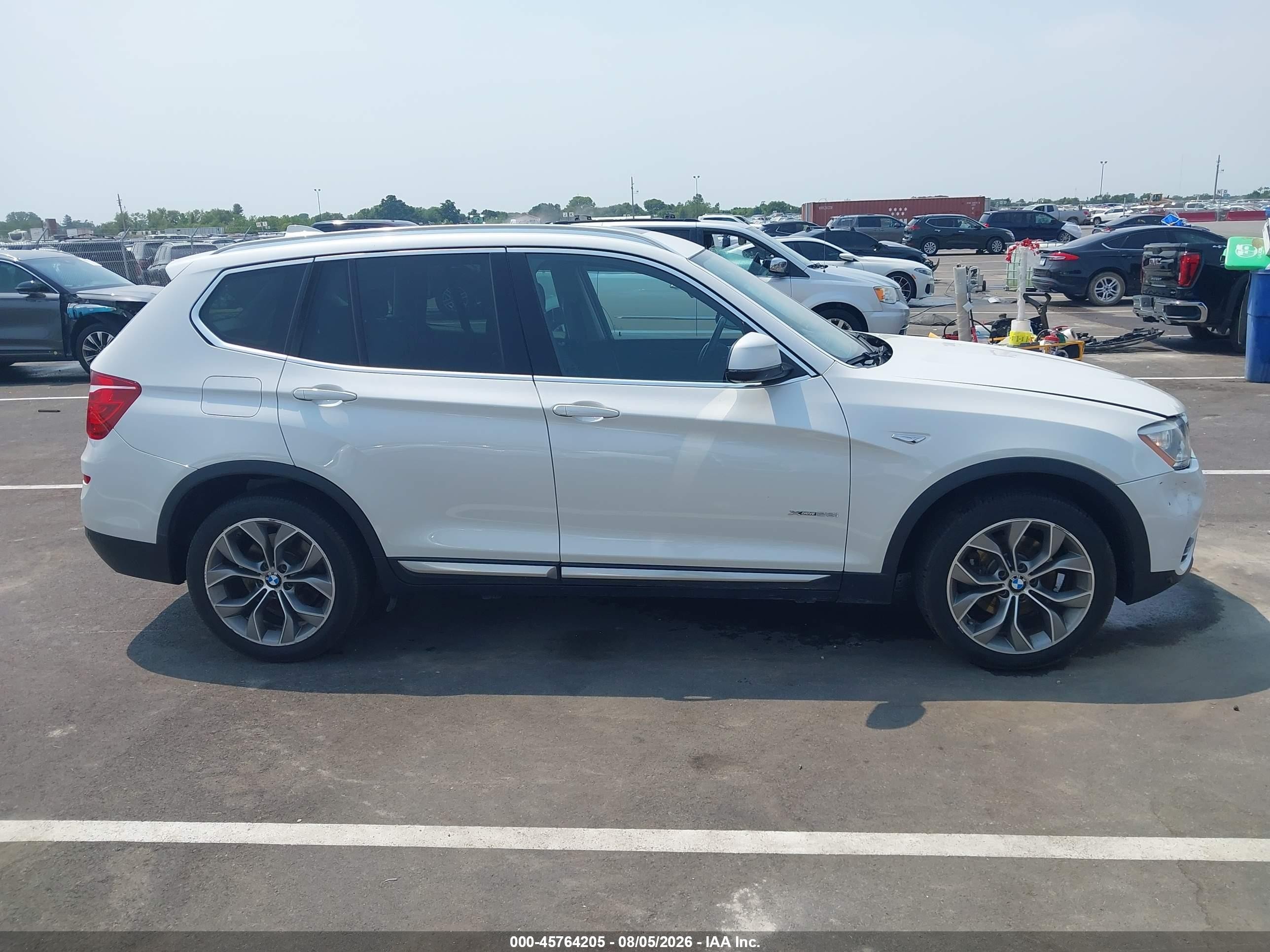 2015 Bmw X3 Xdrive28i White vin: 5UXWX9C57F0D62578