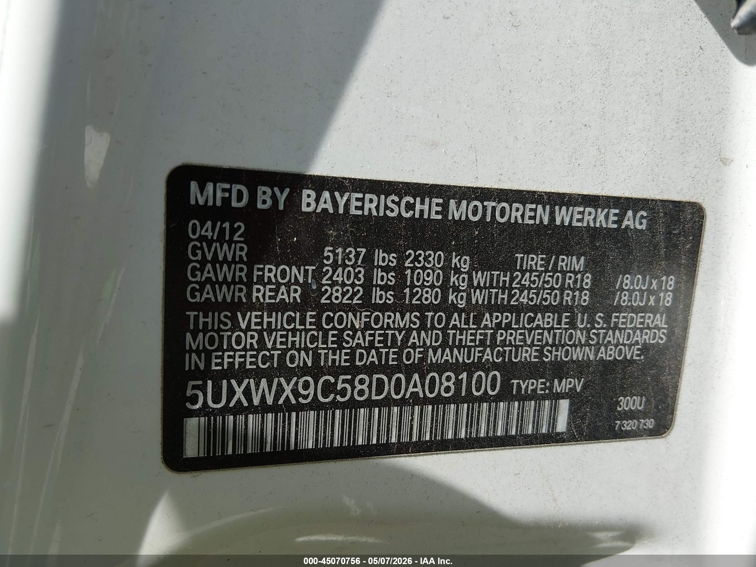 2013 Bmw X3 Xdrive28i White vin: 5UXWX9C58D0A08100