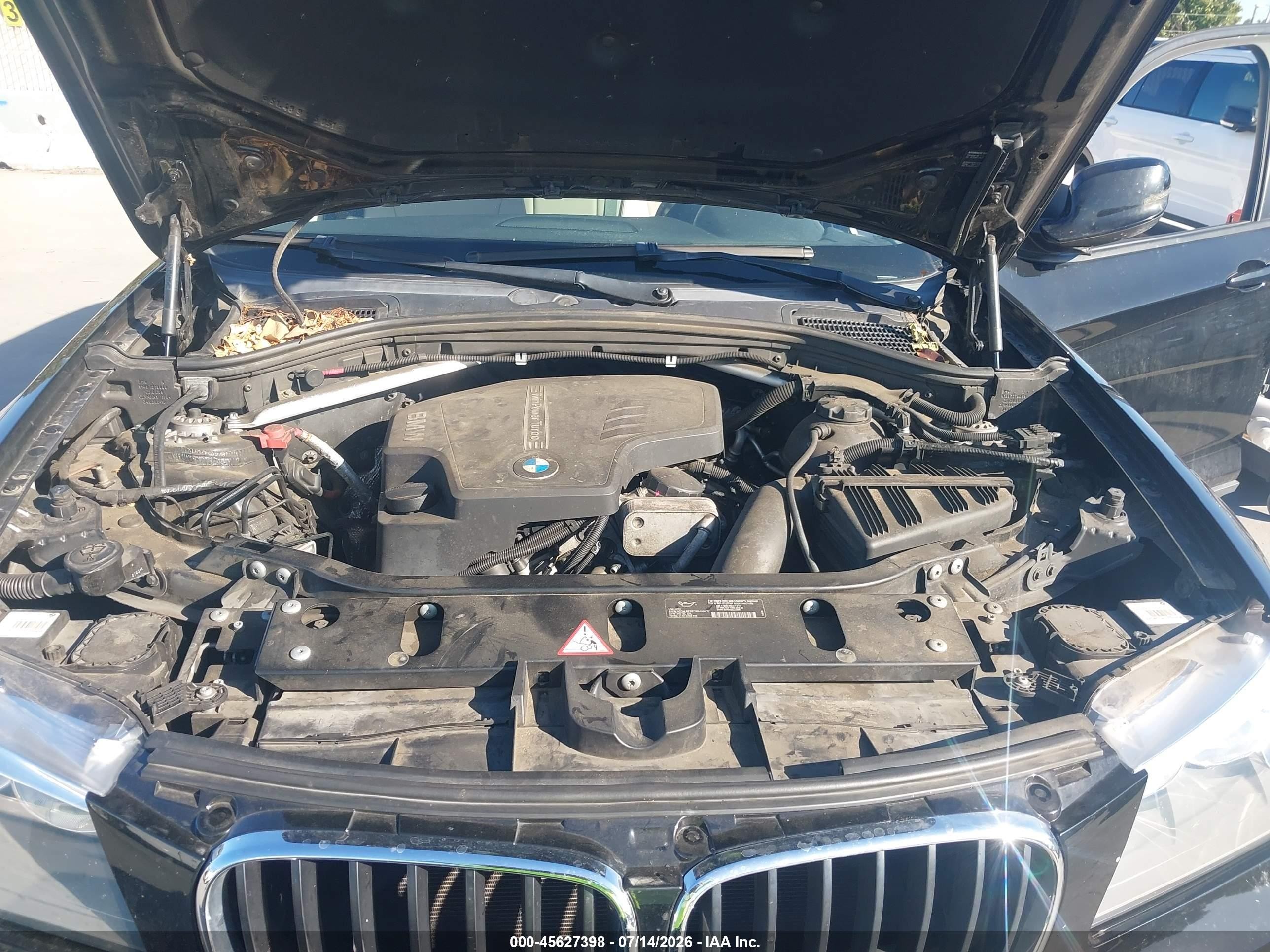 2013 Bmw X3 Xdrive28i Black vin: 5UXWX9C58D0A11188