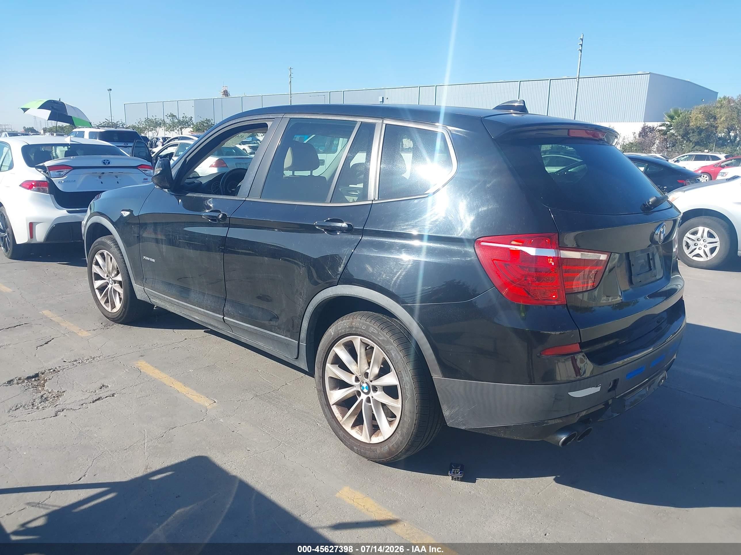 2013 Bmw X3 Xdrive28i Black vin: 5UXWX9C58D0A11188