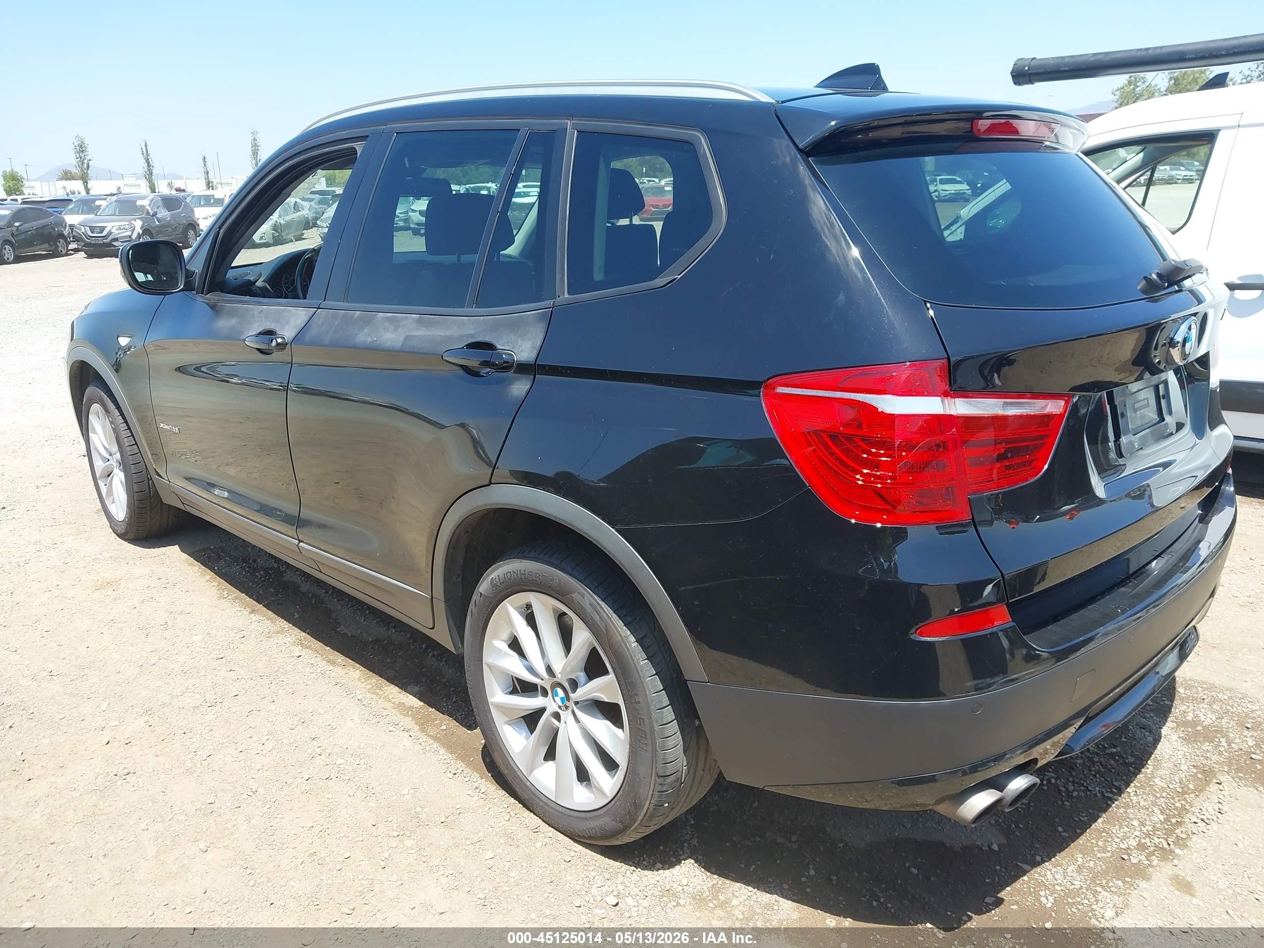 2013 Bmw X3 Xdrive28i Black vin: 5UXWX9C58D0A14298