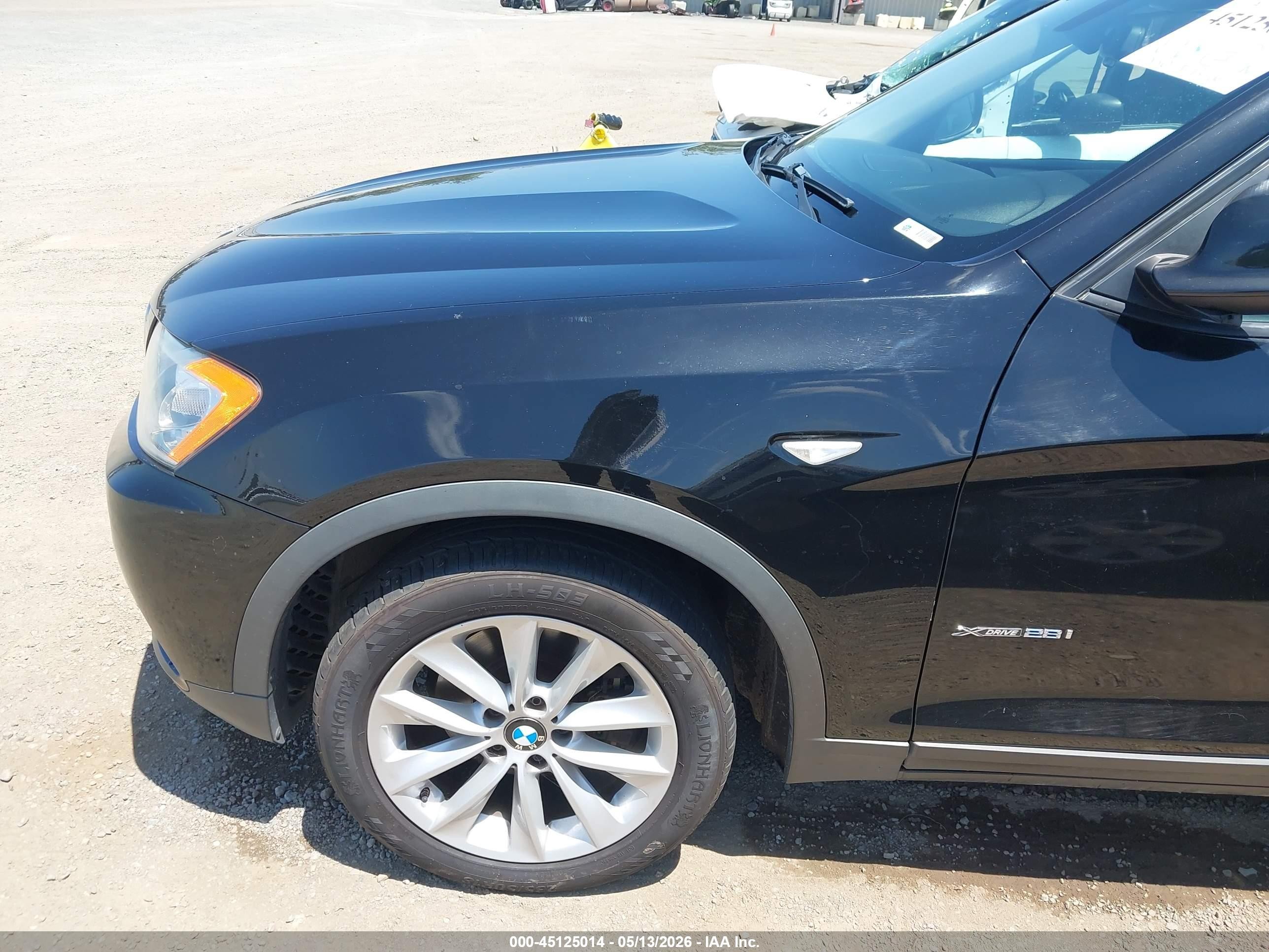 2013 Bmw X3 Xdrive28i Black vin: 5UXWX9C58D0A14298