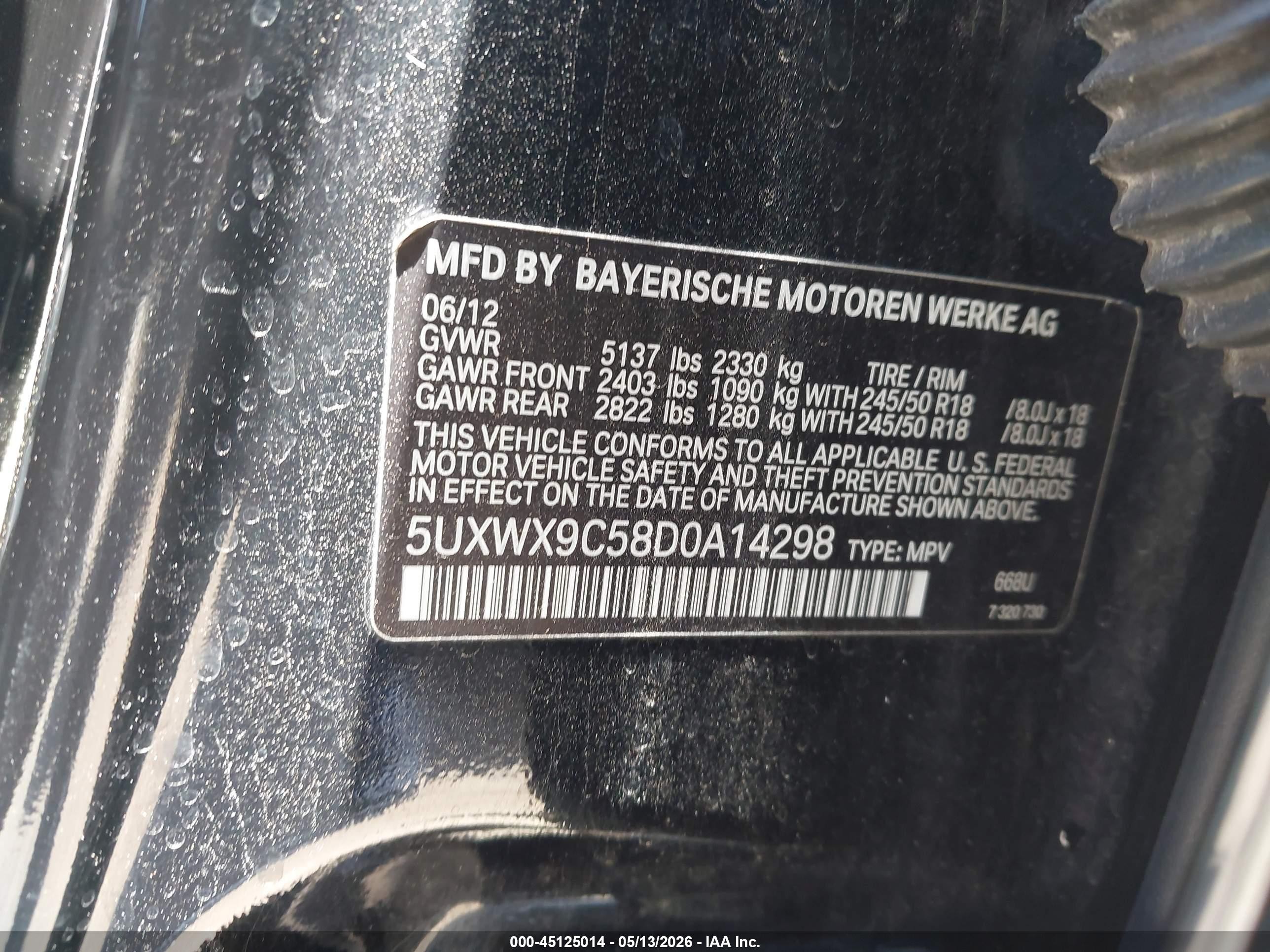 2013 Bmw X3 Xdrive28i Black vin: 5UXWX9C58D0A14298