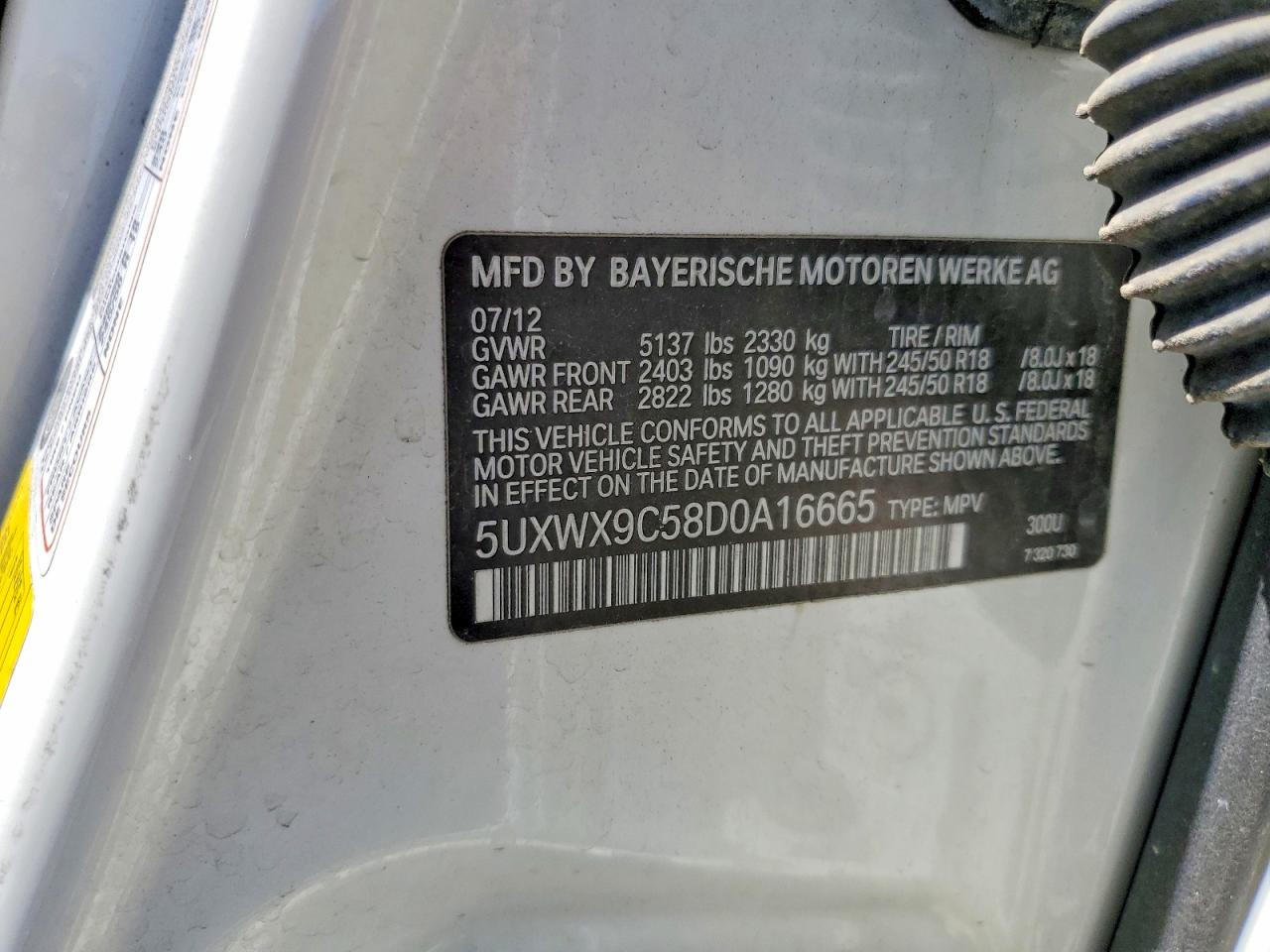 2013 Bmw X3 Xdrive28i White vin: 5UXWX9C58D0A16665