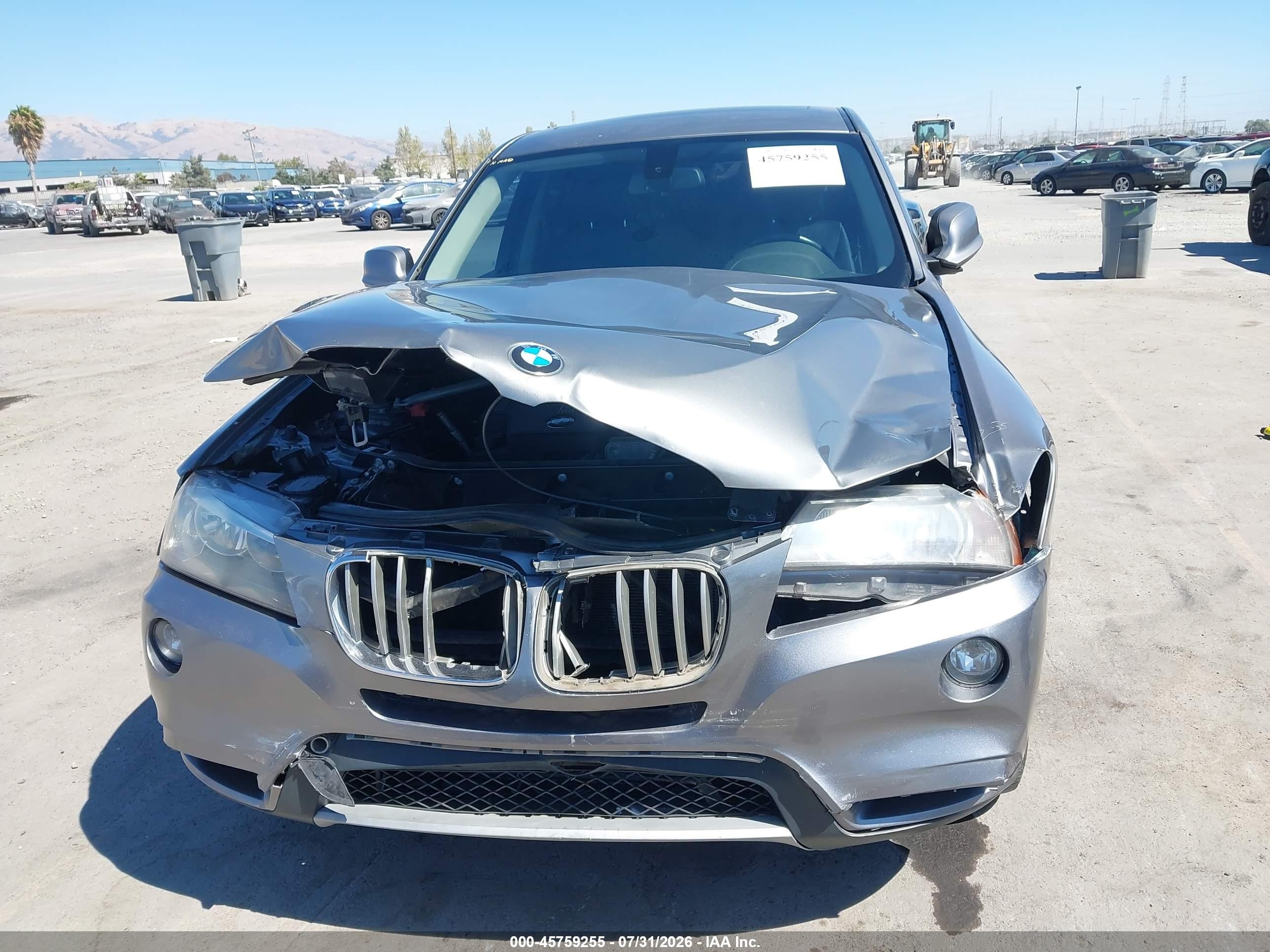 2013 Bmw X3 Xdrive28i Gray vin: 5UXWX9C58D0A17072