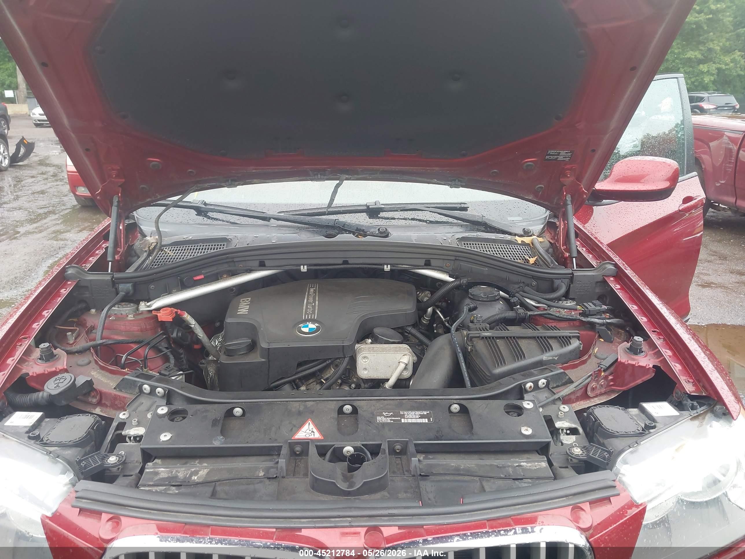 2013 Bmw X3 Xdrive28i Красный vin: 5UXWX9C58D0A19548