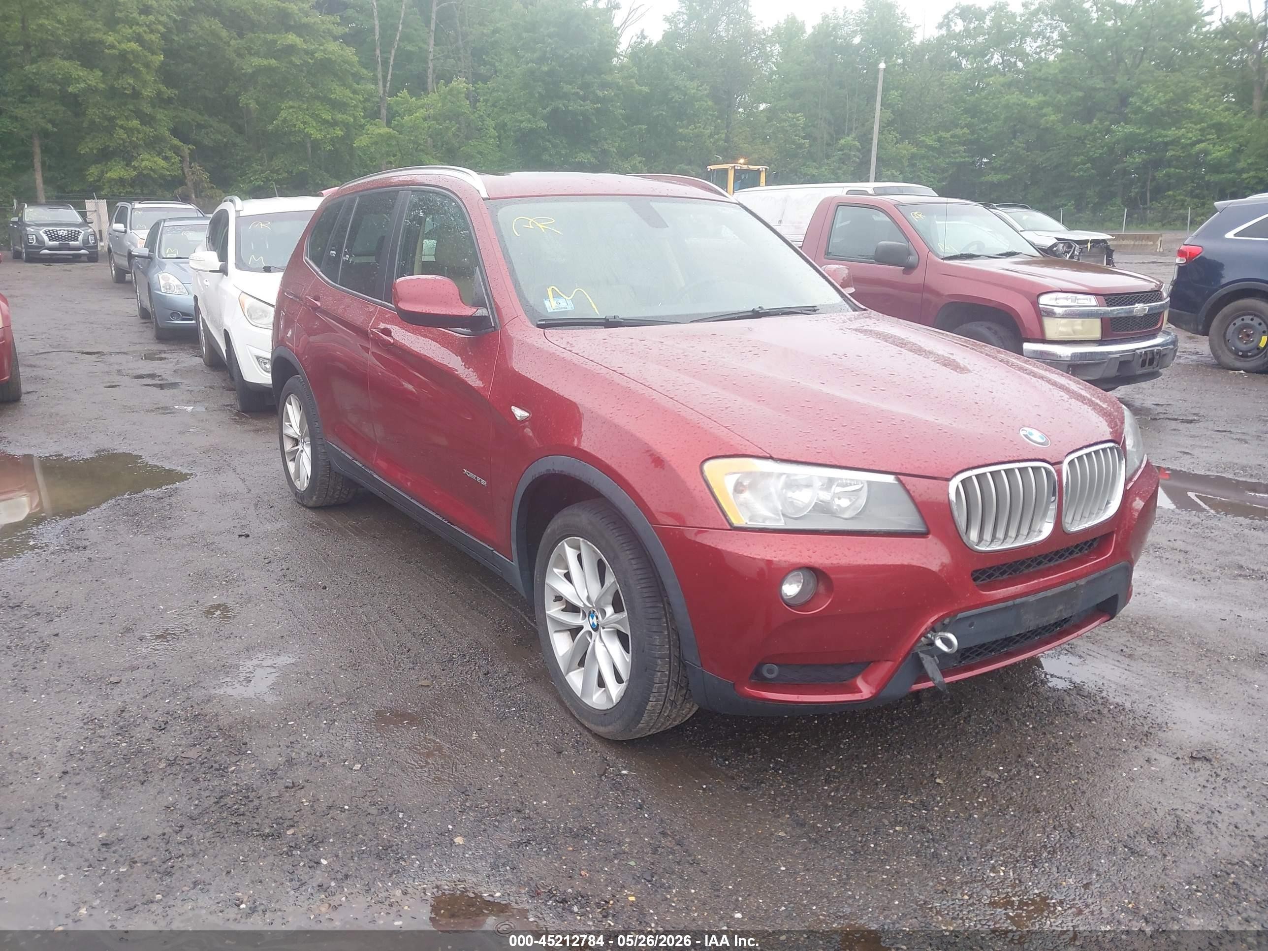 2013 Bmw X3 Xdrive28i Red vin: 5UXWX9C58D0A19548