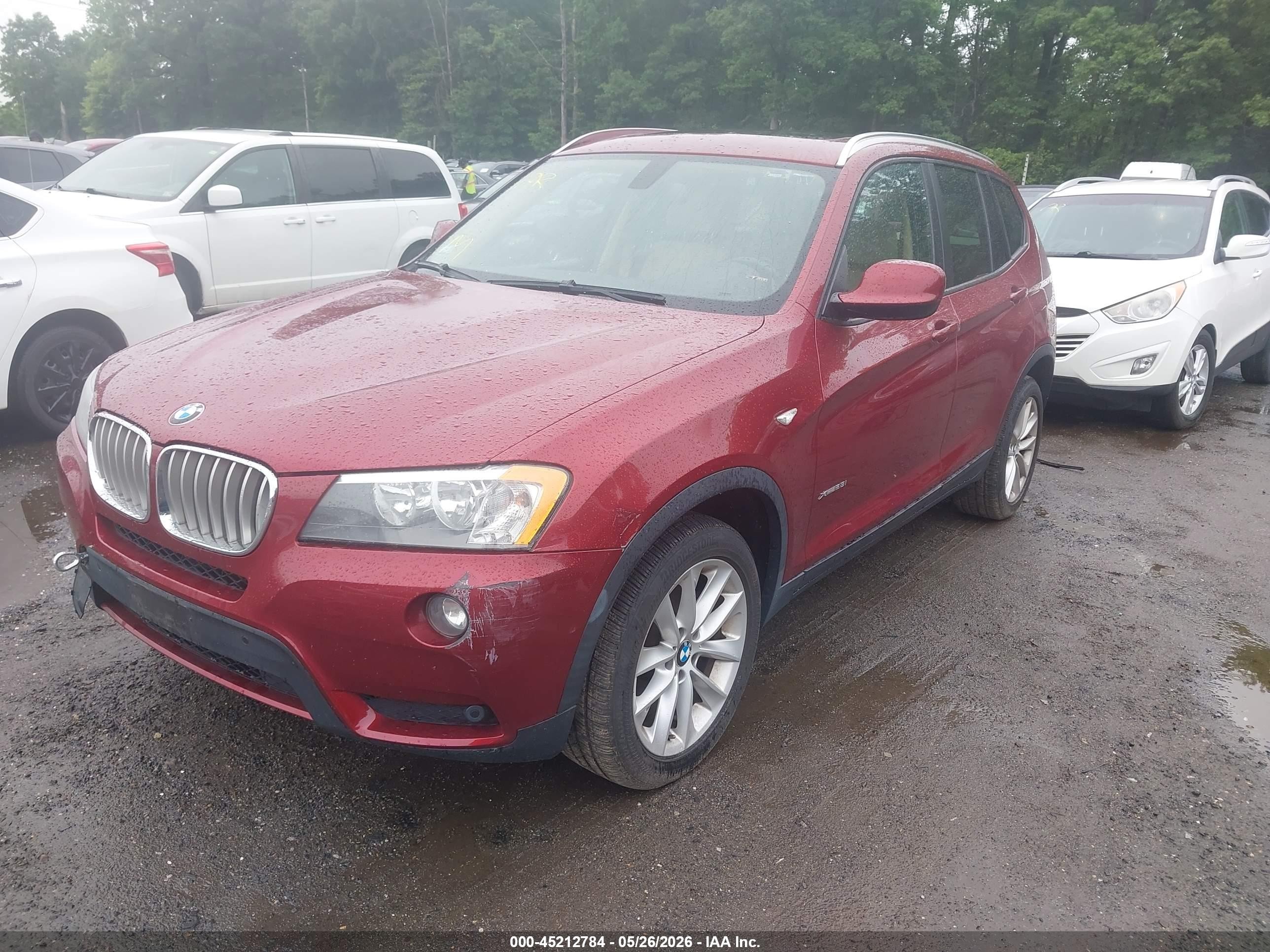 2013 Bmw X3 Xdrive28i Красный vin: 5UXWX9C58D0A19548
