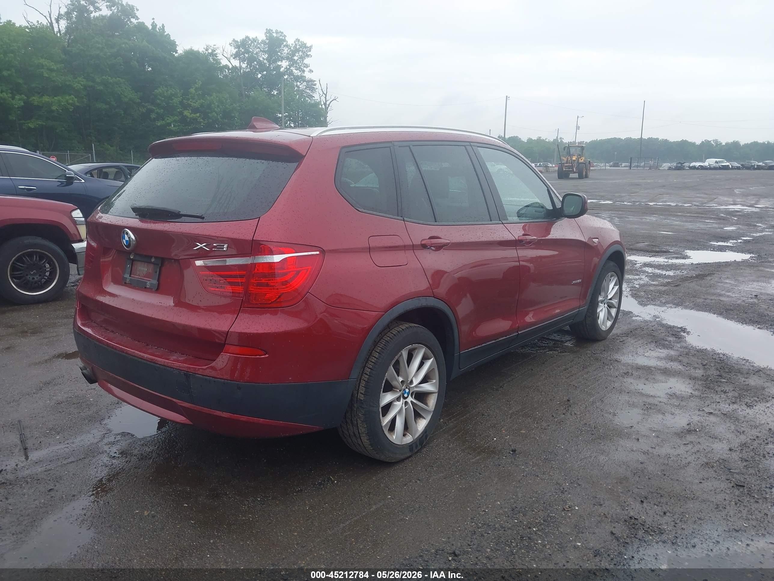 2013 Bmw X3 Xdrive28i Красный vin: 5UXWX9C58D0A19548