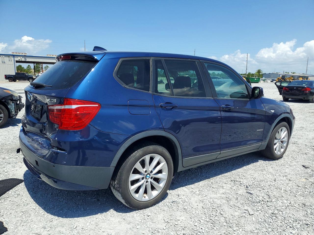 2013 Bmw X3 Xdrive28i Blue vin: 5UXWX9C58D0A19680
