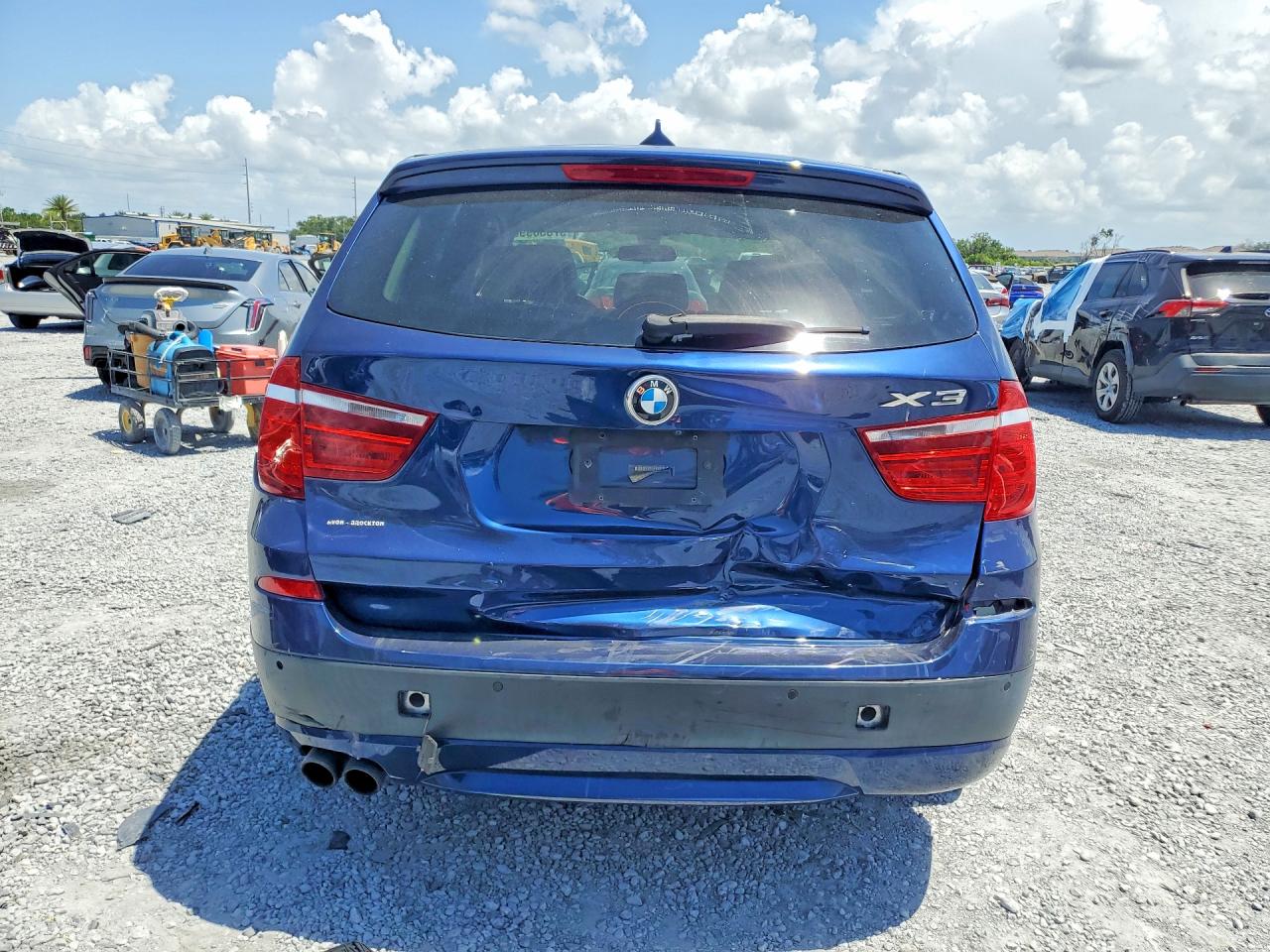 2013 Bmw X3 Xdrive28i Blue vin: 5UXWX9C58D0A19680