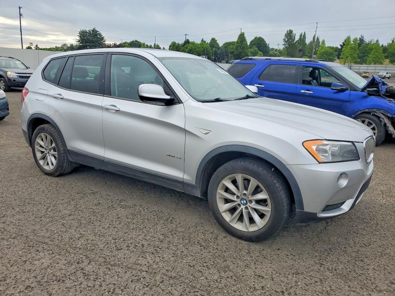 2013 Bmw X3 Xdrive28i Silver vin: 5UXWX9C58D0A23146