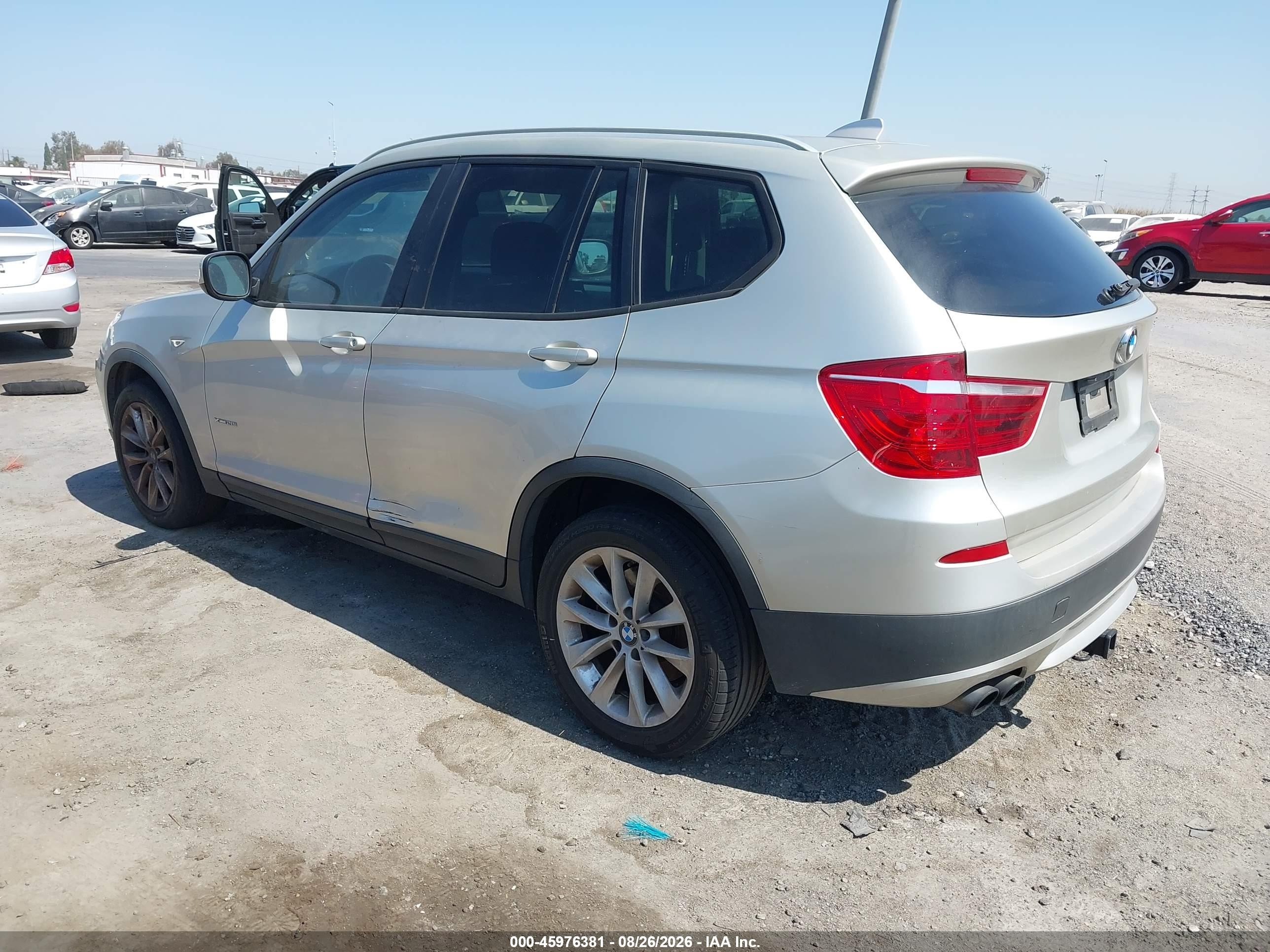 2013 Bmw X3 Xdrive28i Silver vin: 5UXWX9C58D0A26791
