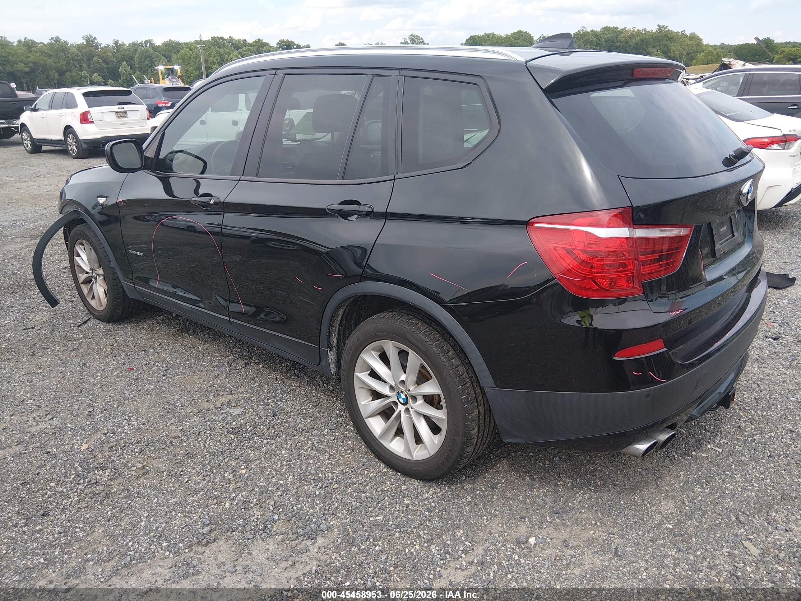 2013 Bmw X3 Xdrive28i Black vin: 5UXWX9C58D0A27083