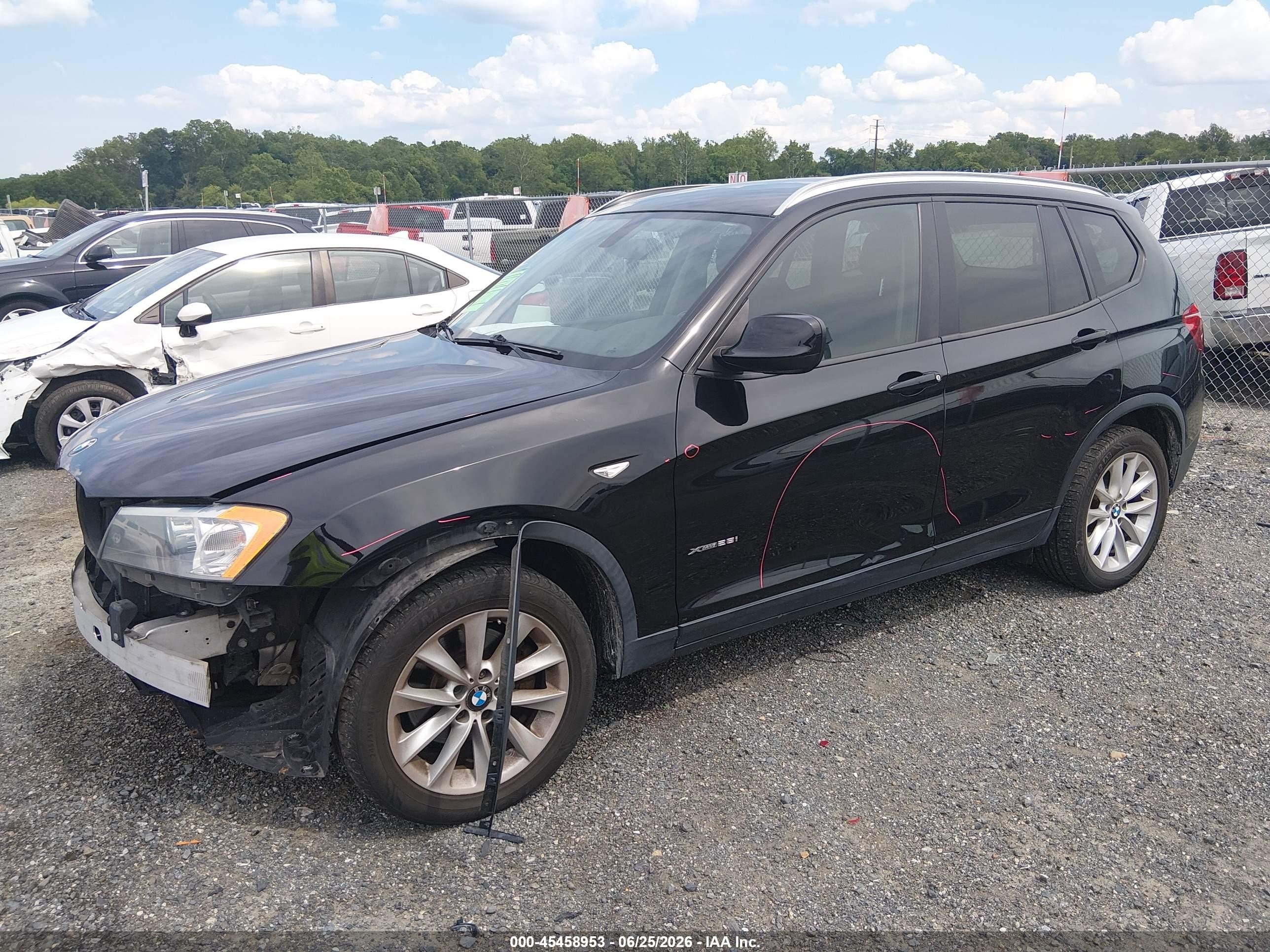 2013 Bmw X3 Xdrive28i Black vin: 5UXWX9C58D0A27083