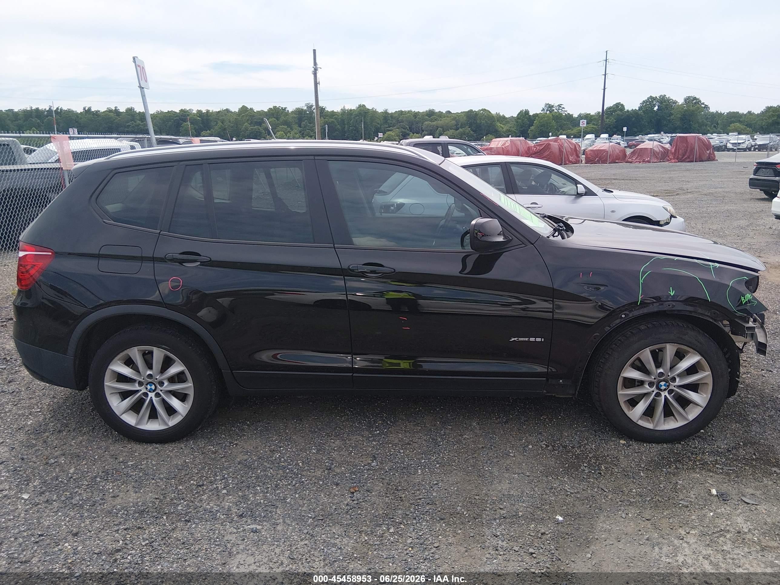 2013 Bmw X3 Xdrive28i Black vin: 5UXWX9C58D0A27083