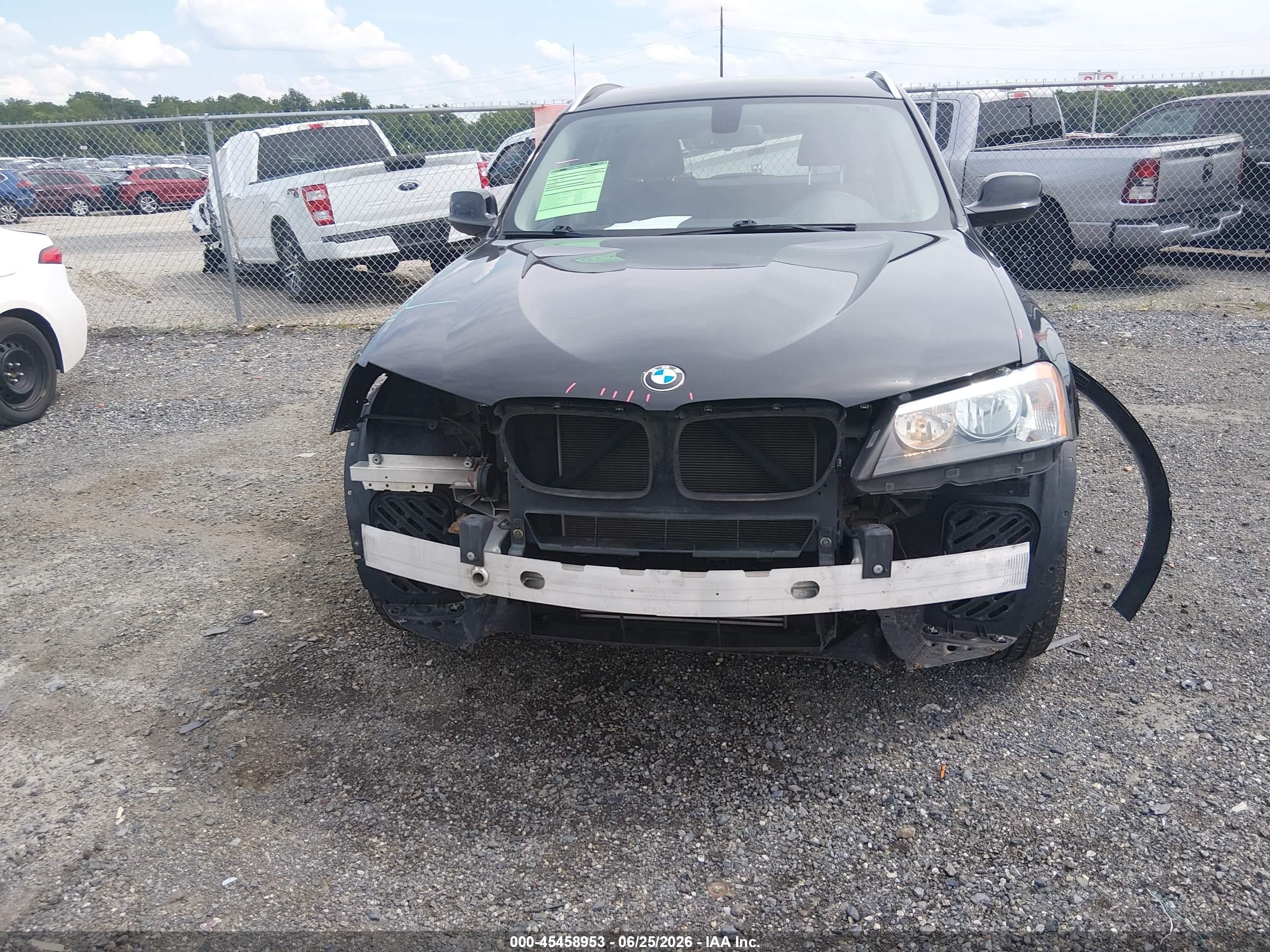 2013 Bmw X3 Xdrive28i Black vin: 5UXWX9C58D0A27083