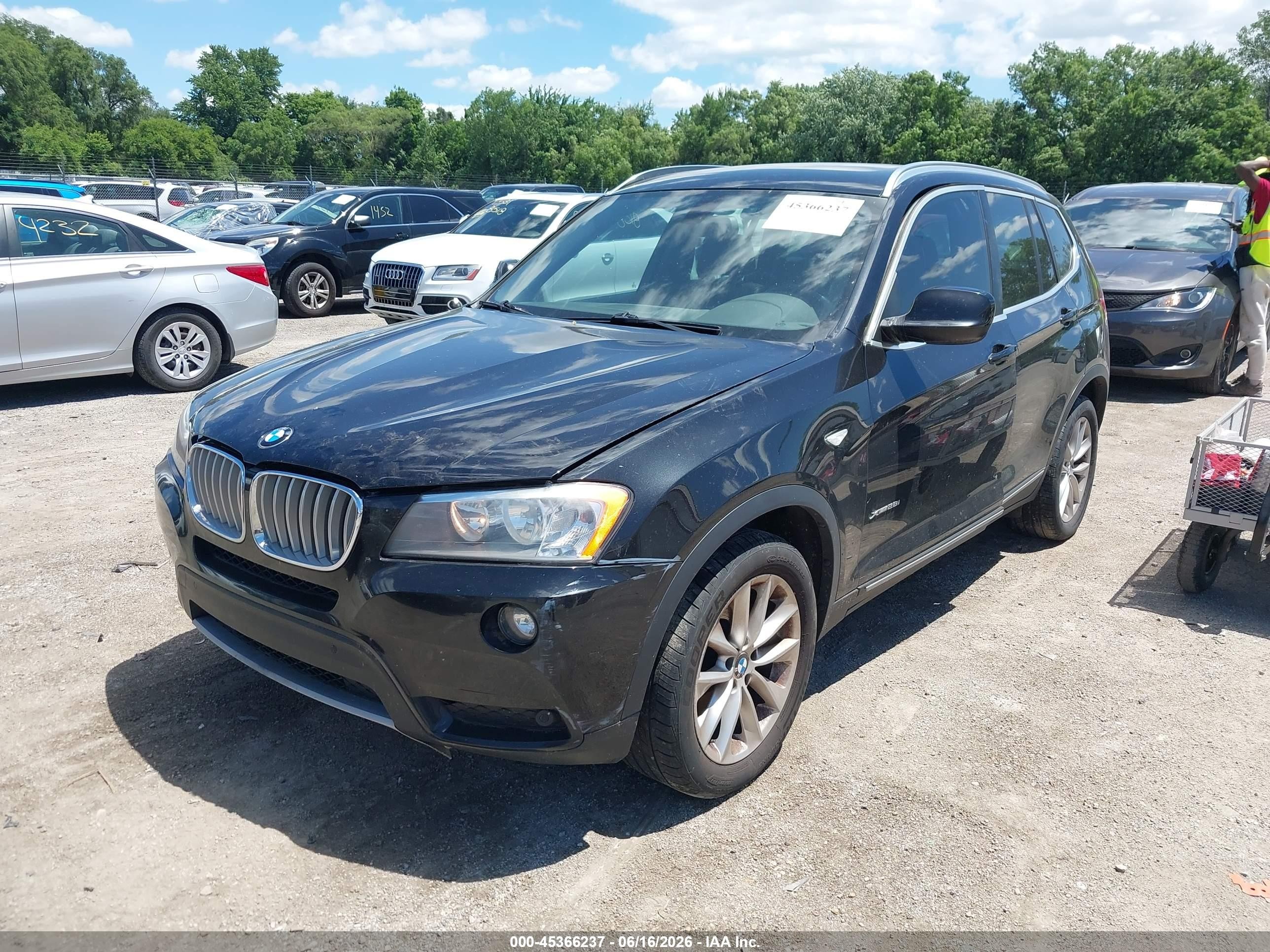 2013 Bmw X3 Xdrive28i Black vin: 5UXWX9C58D0A27763