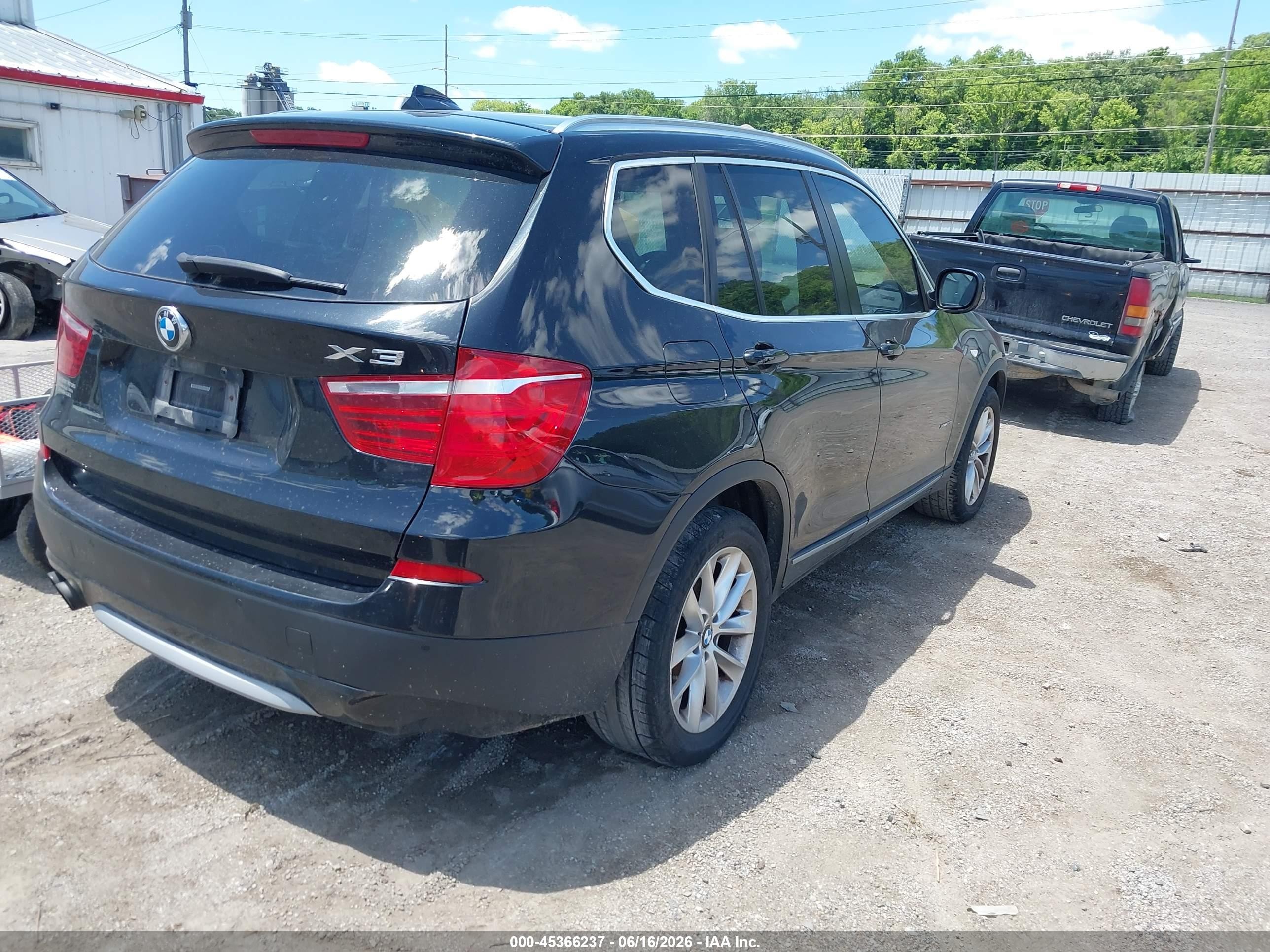 2013 Bmw X3 Xdrive28i Black vin: 5UXWX9C58D0A27763