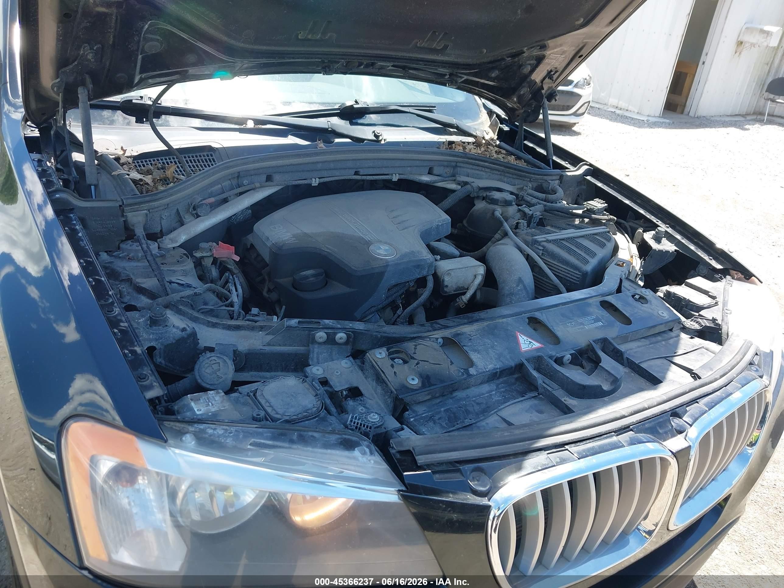 2013 Bmw X3 Xdrive28i Black vin: 5UXWX9C58D0A27763