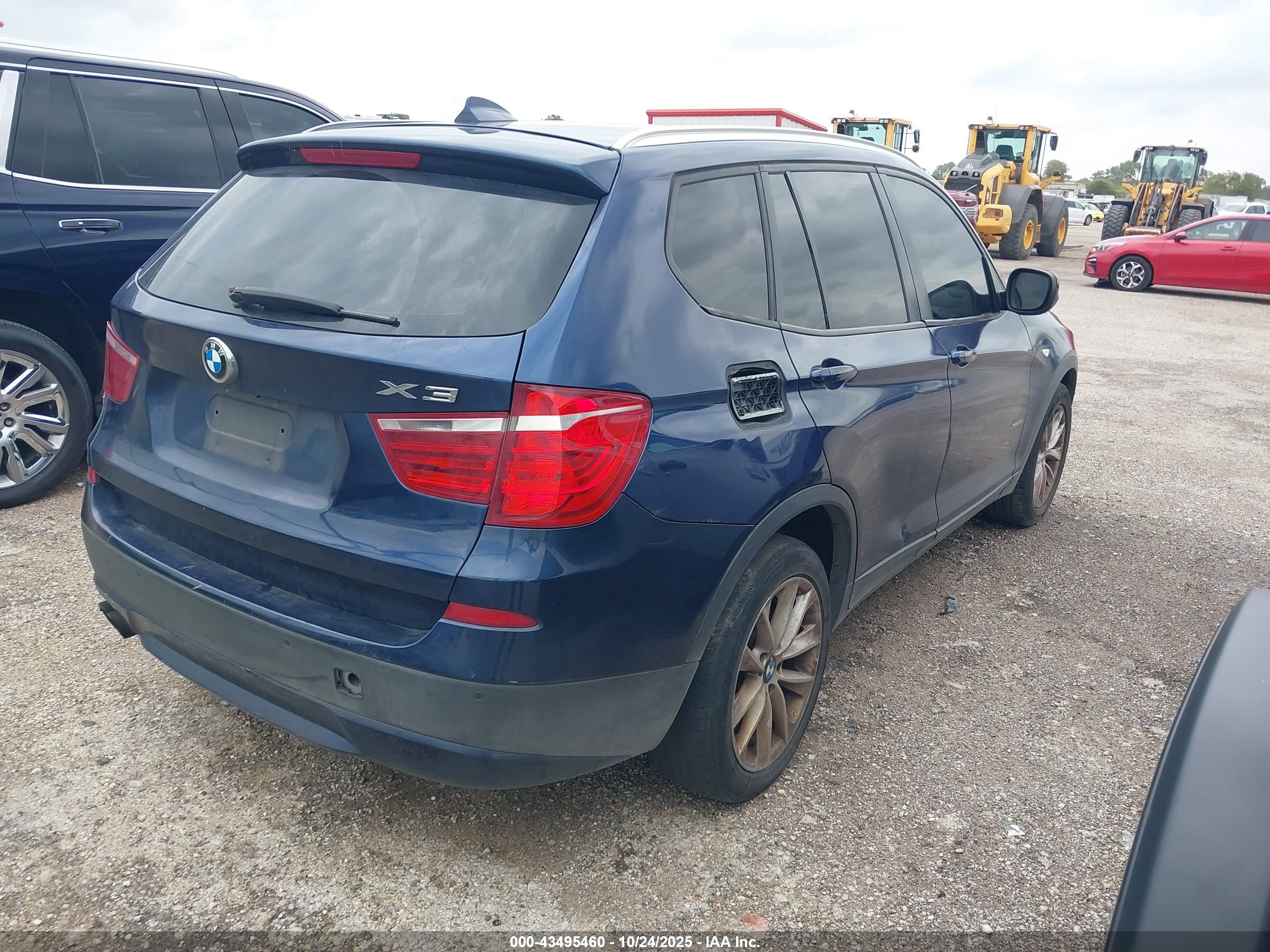 2013 Bmw X3 Xdrive28i Beige vin: 5UXWX9C58D0A28069
