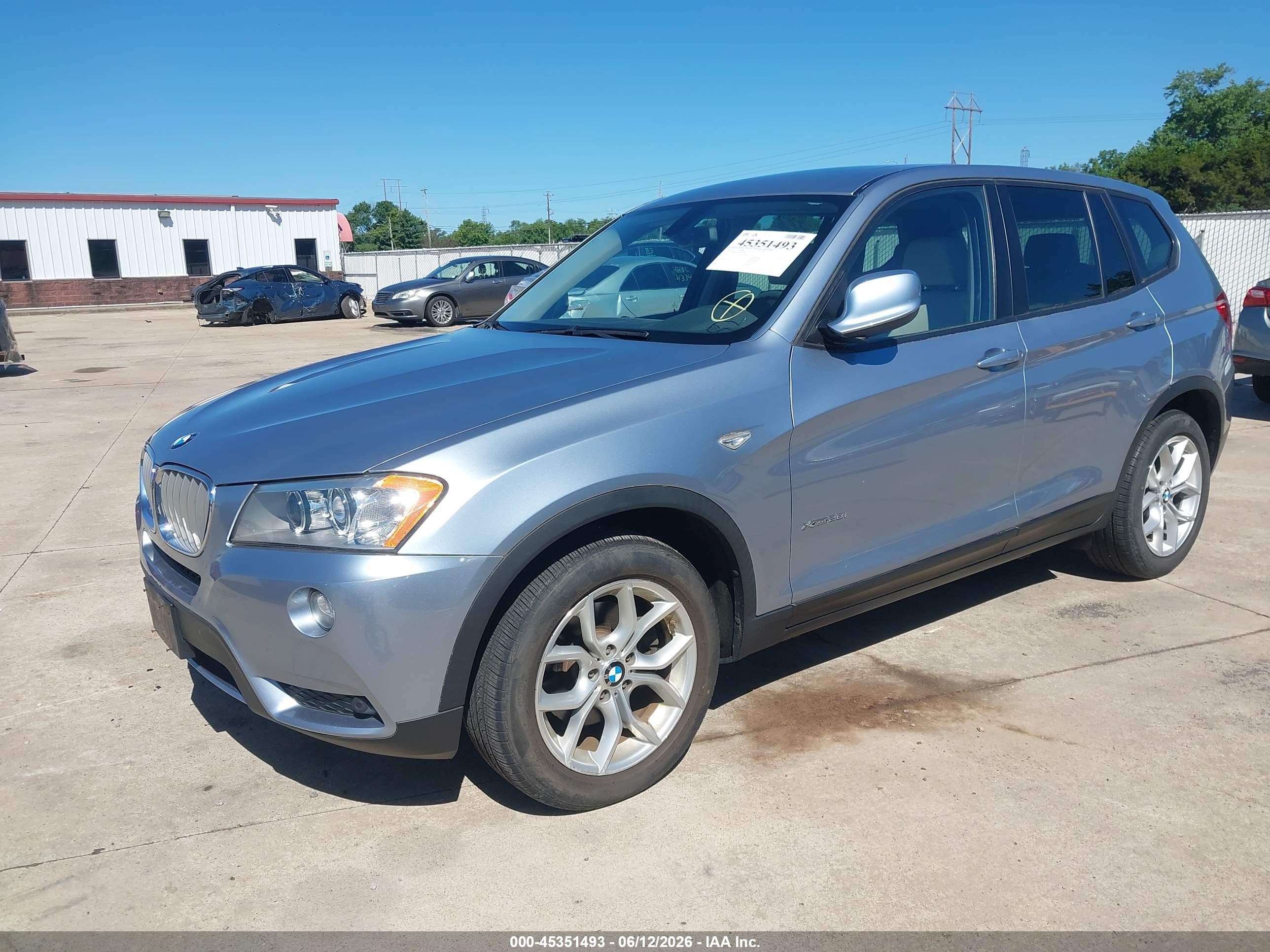 2013 Bmw X3 Xdrive28i Серый vin: 5UXWX9C58D0A32199