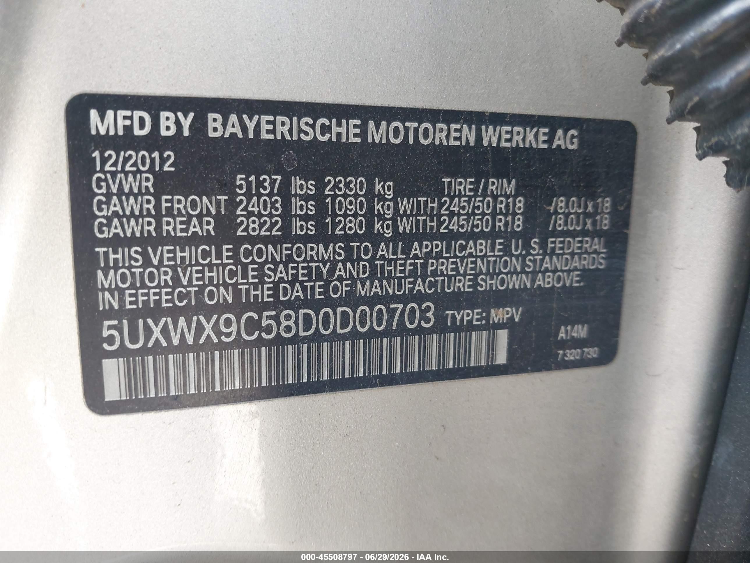 2013 Bmw X3 Xdrive28i Silver vin: 5UXWX9C58D0D00703