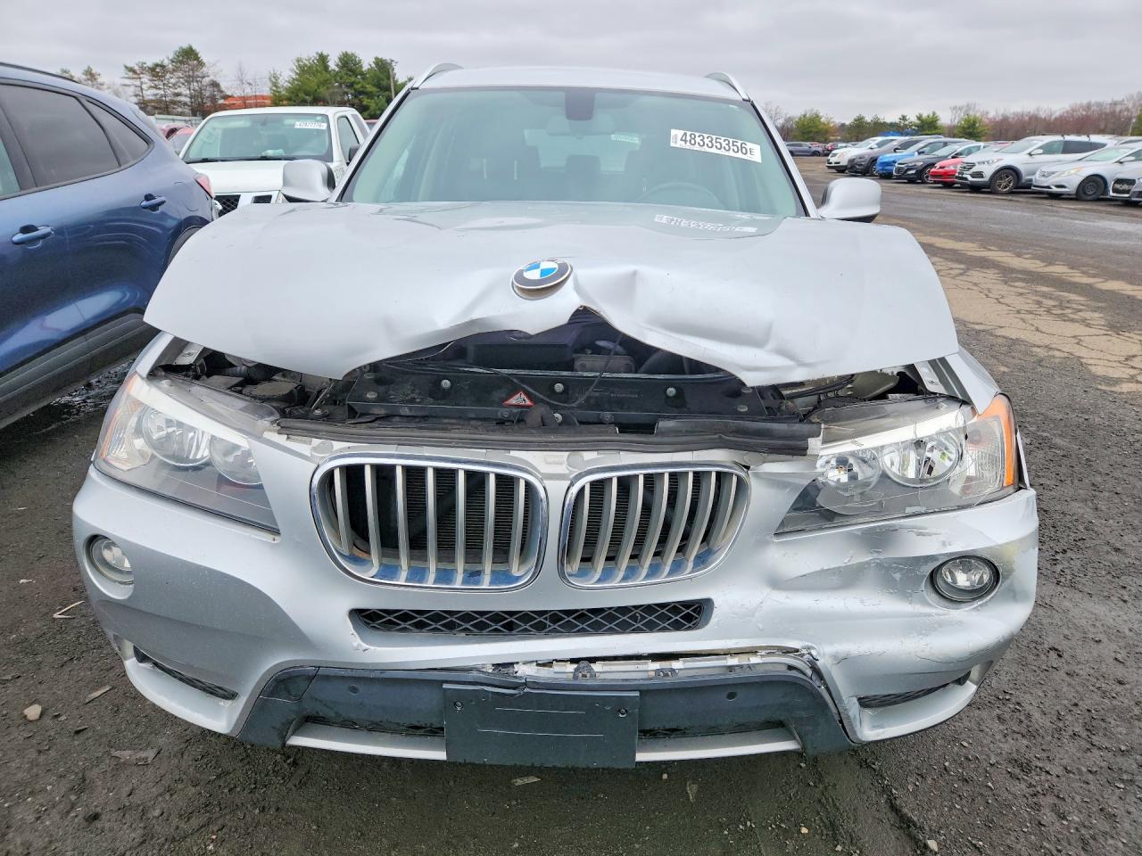 2013 Bmw X3 Xdrive28i Silver vin: 5UXWX9C58D0D02211