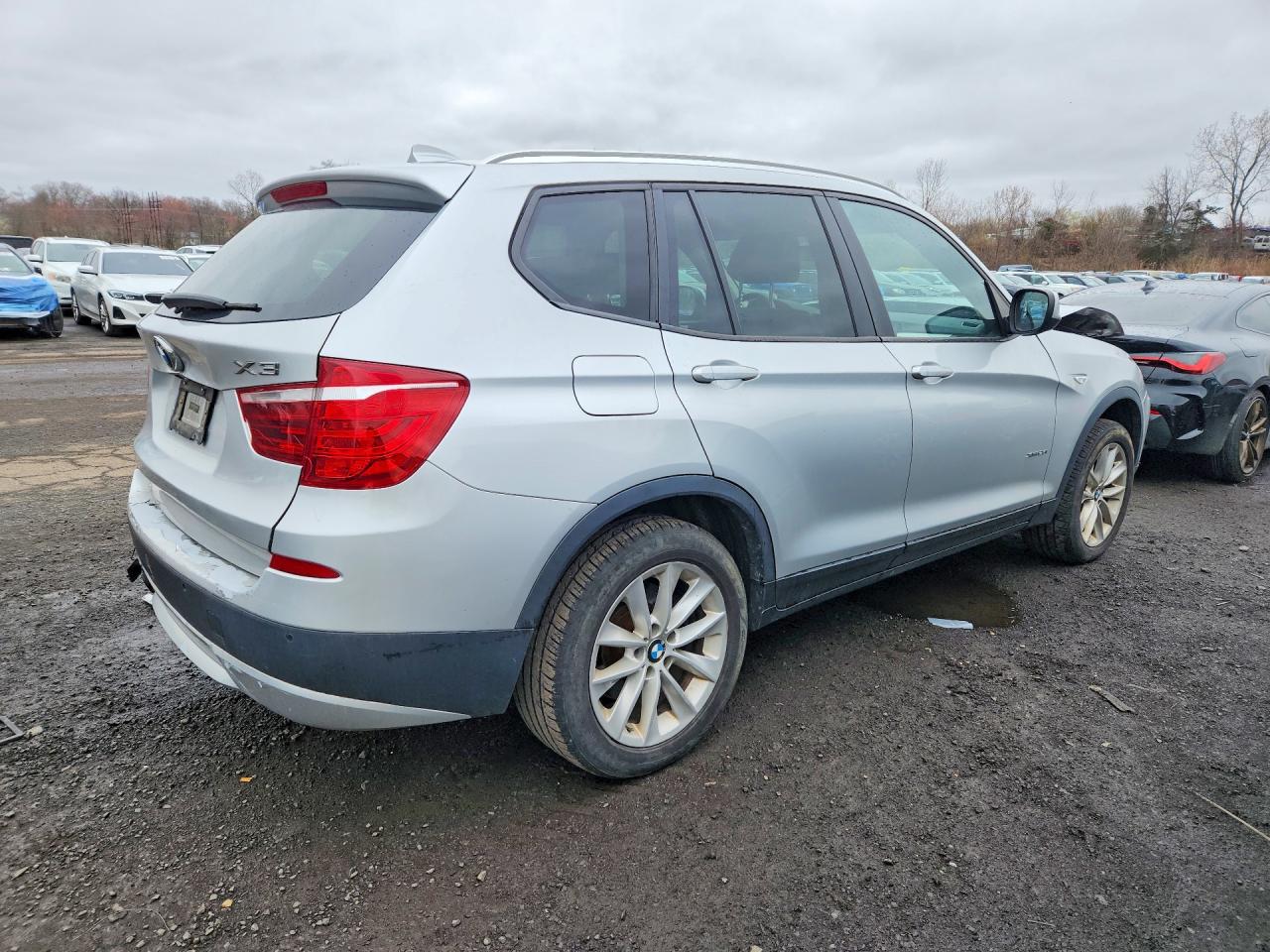 2013 Bmw X3 Xdrive28i Silver vin: 5UXWX9C58D0D02211