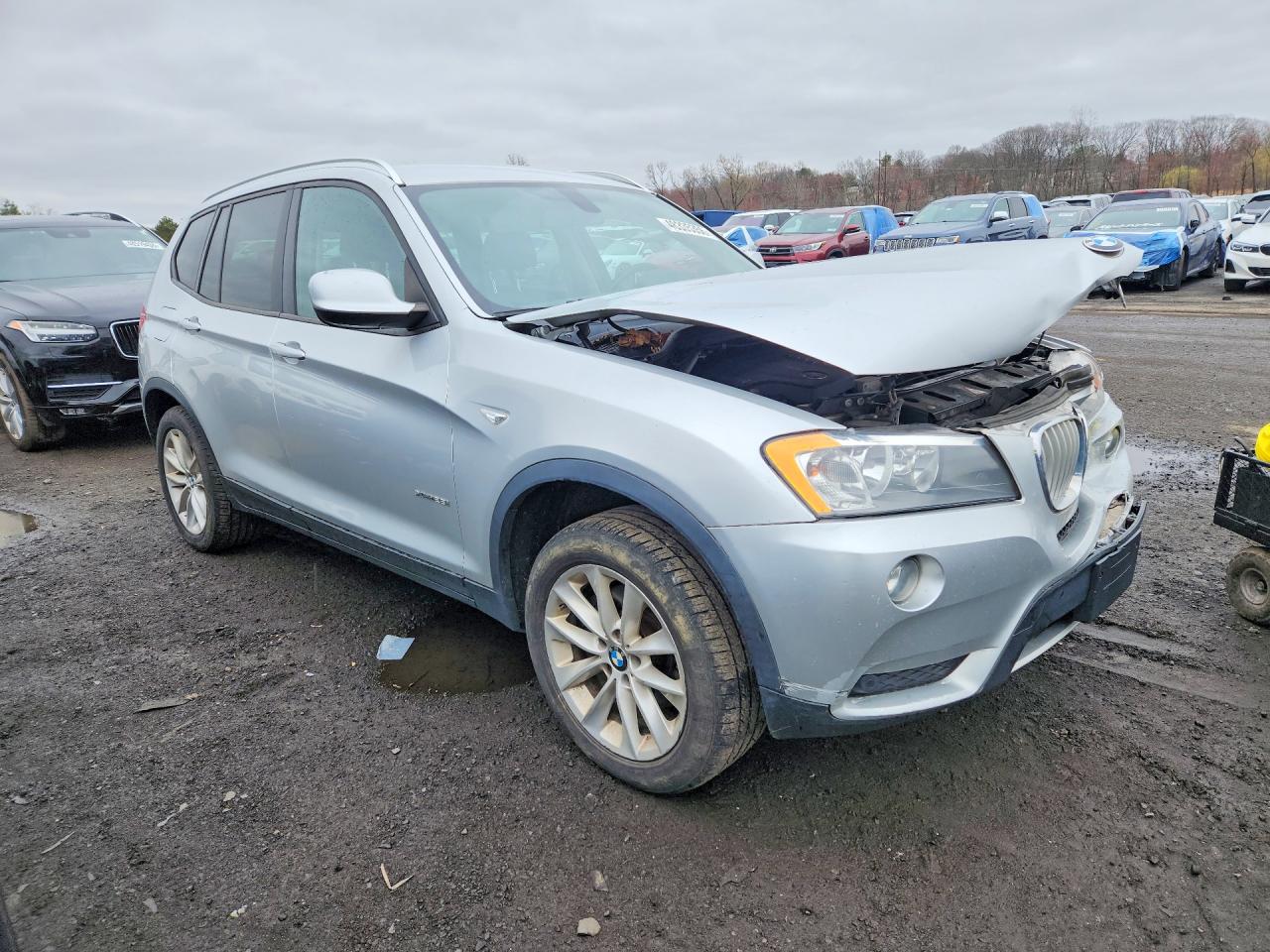2013 Bmw X3 Xdrive28i Silver vin: 5UXWX9C58D0D02211
