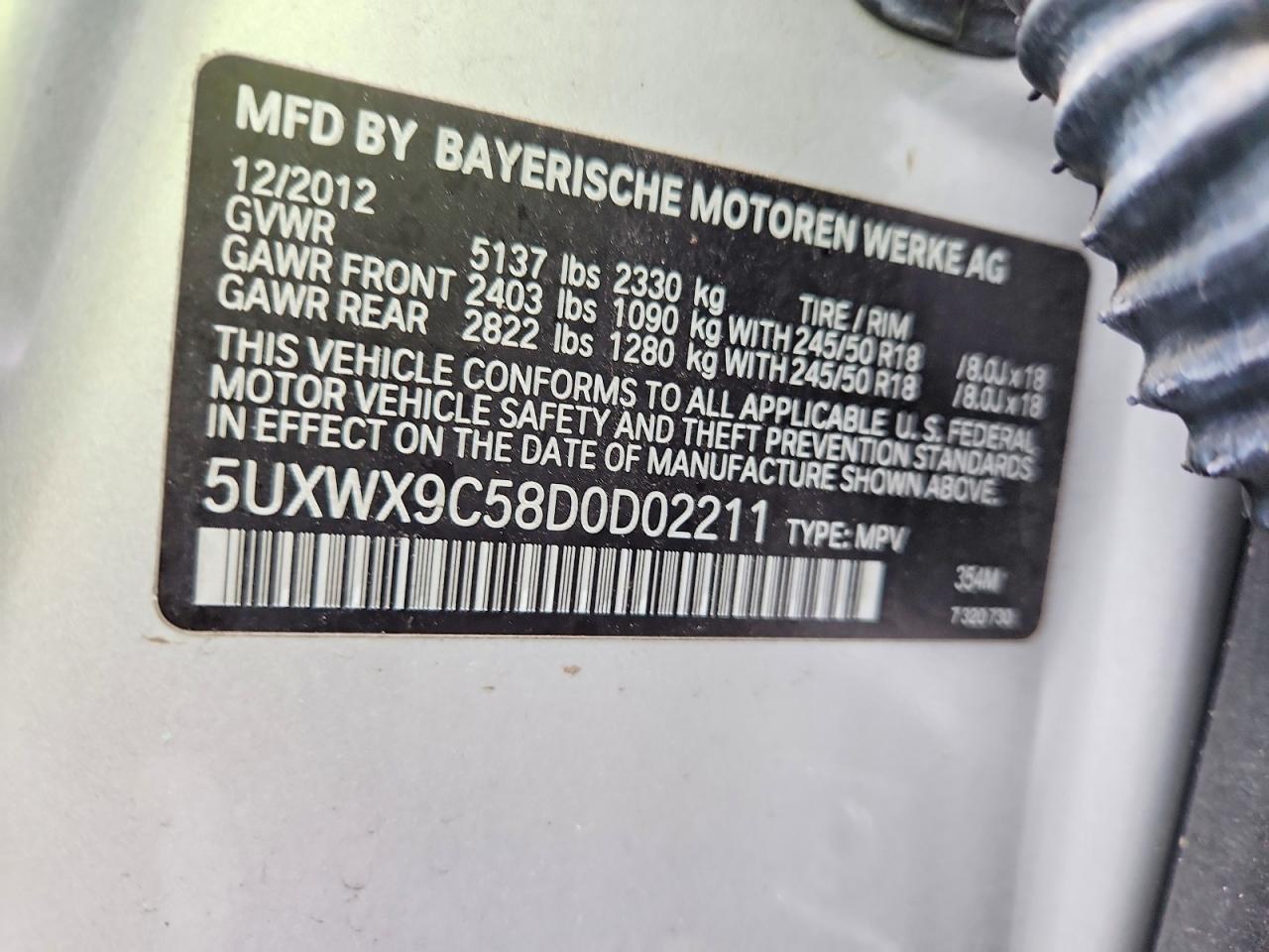 2013 Bmw X3 Xdrive28i Silver vin: 5UXWX9C58D0D02211