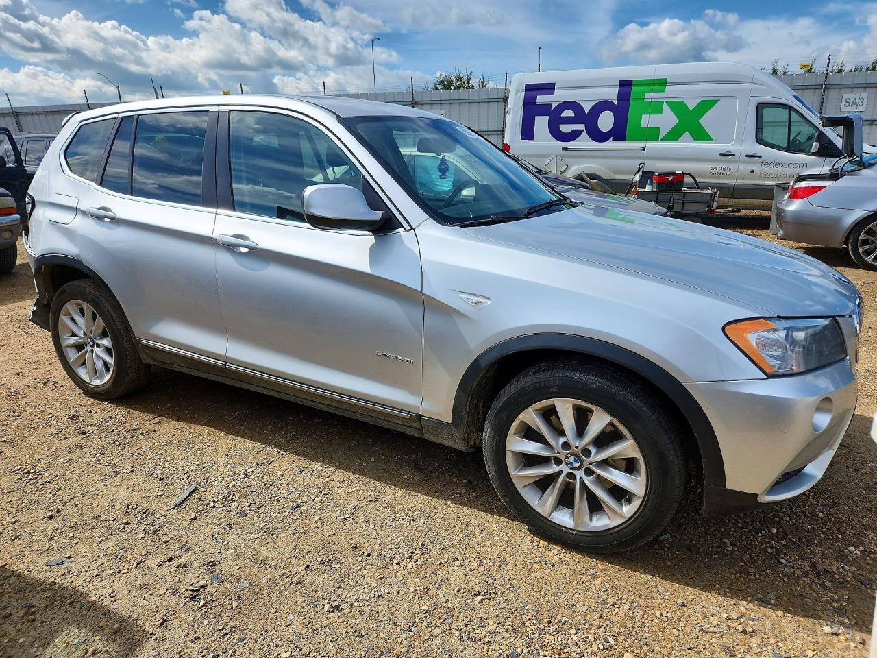 2013 Bmw X3 Xdrive28i Silver vin: 5UXWX9C58D0D07232