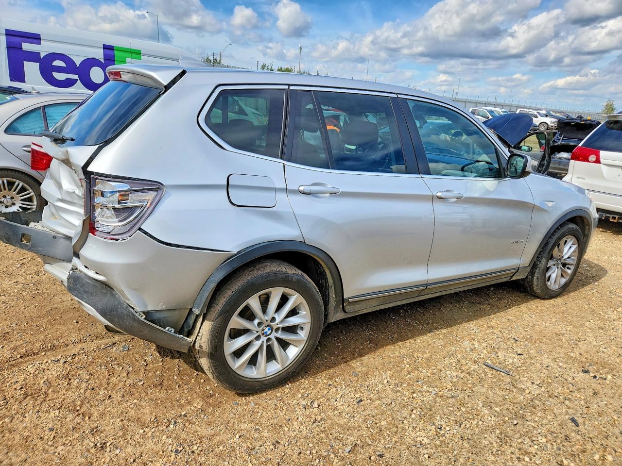 2013 Bmw X3 Xdrive28i Silver vin: 5UXWX9C58D0D07232