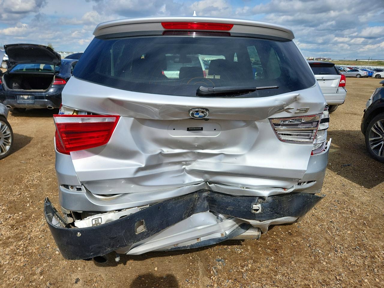 2013 Bmw X3 Xdrive28i Silver vin: 5UXWX9C58D0D07232