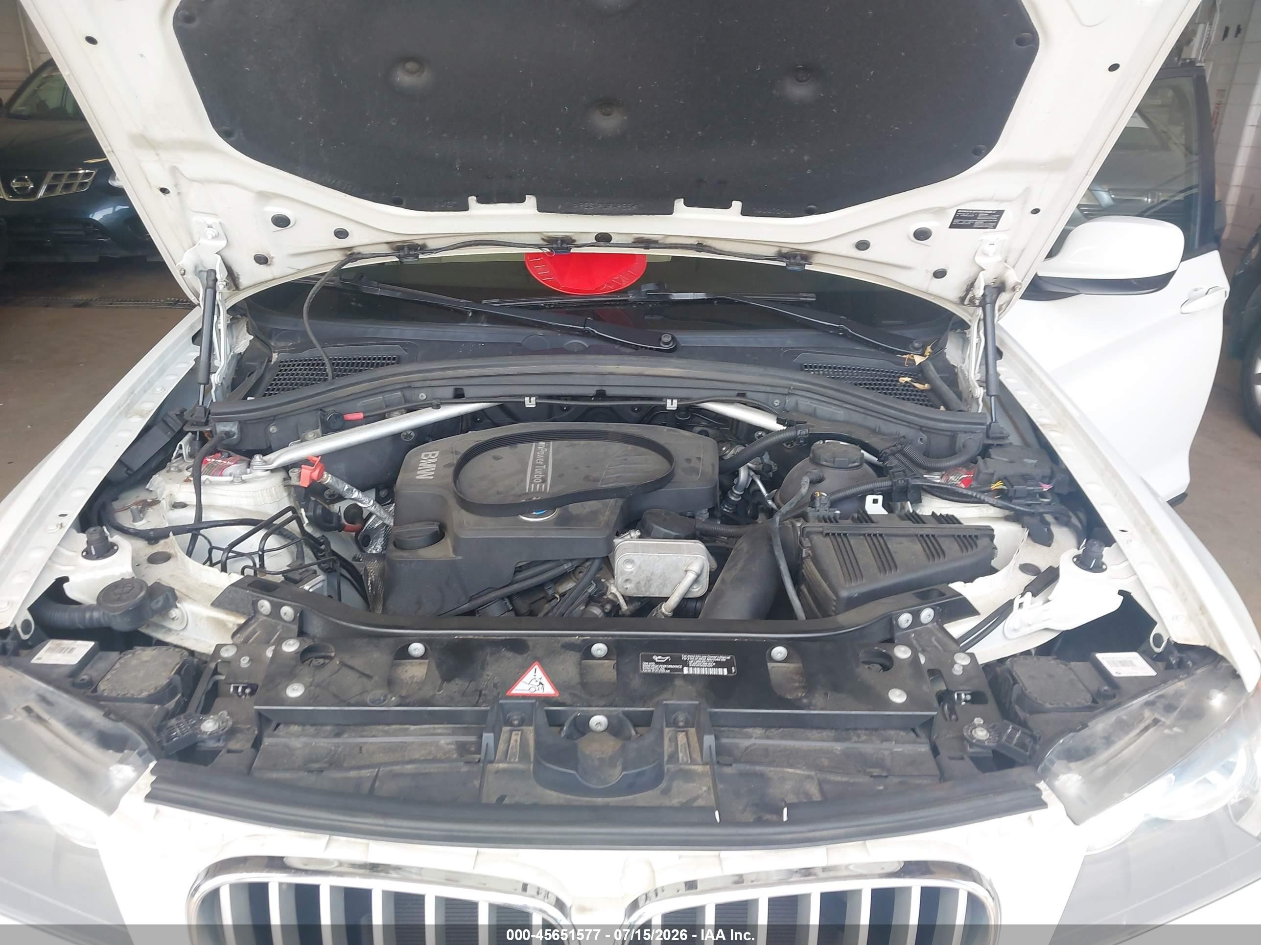 2014 Bmw X3 Xdrive28i White vin: 5UXWX9C58E0D13565