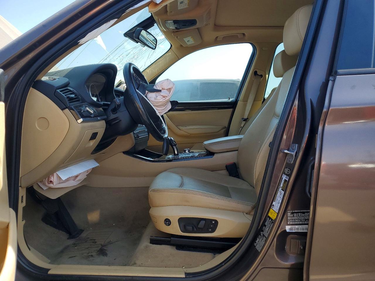 2014 Bmw X3 Xdrive28i Brown vin: 5UXWX9C58E0D17504