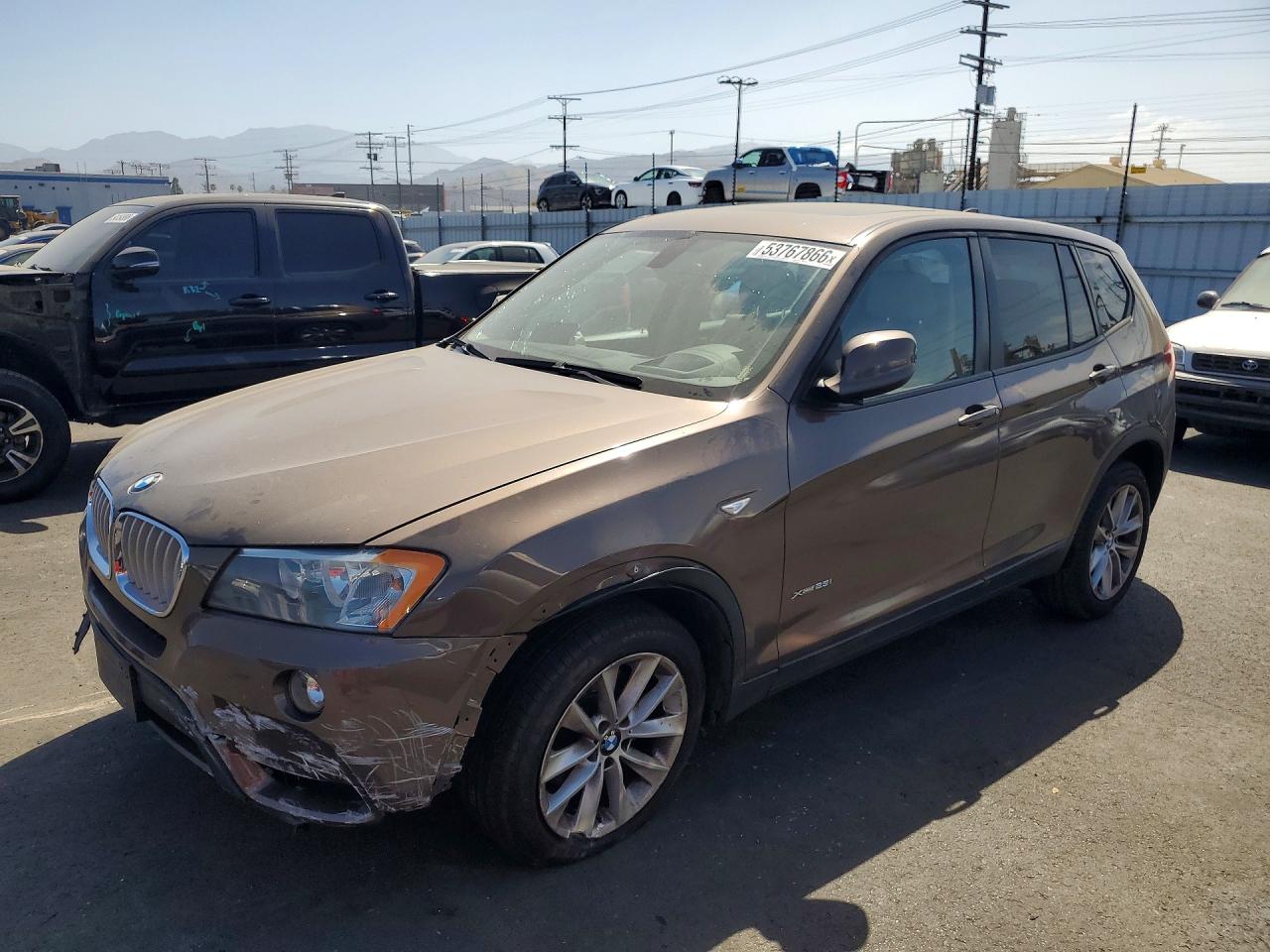 2014 Bmw X3 Xdrive28i Brown vin: 5UXWX9C58E0D17504