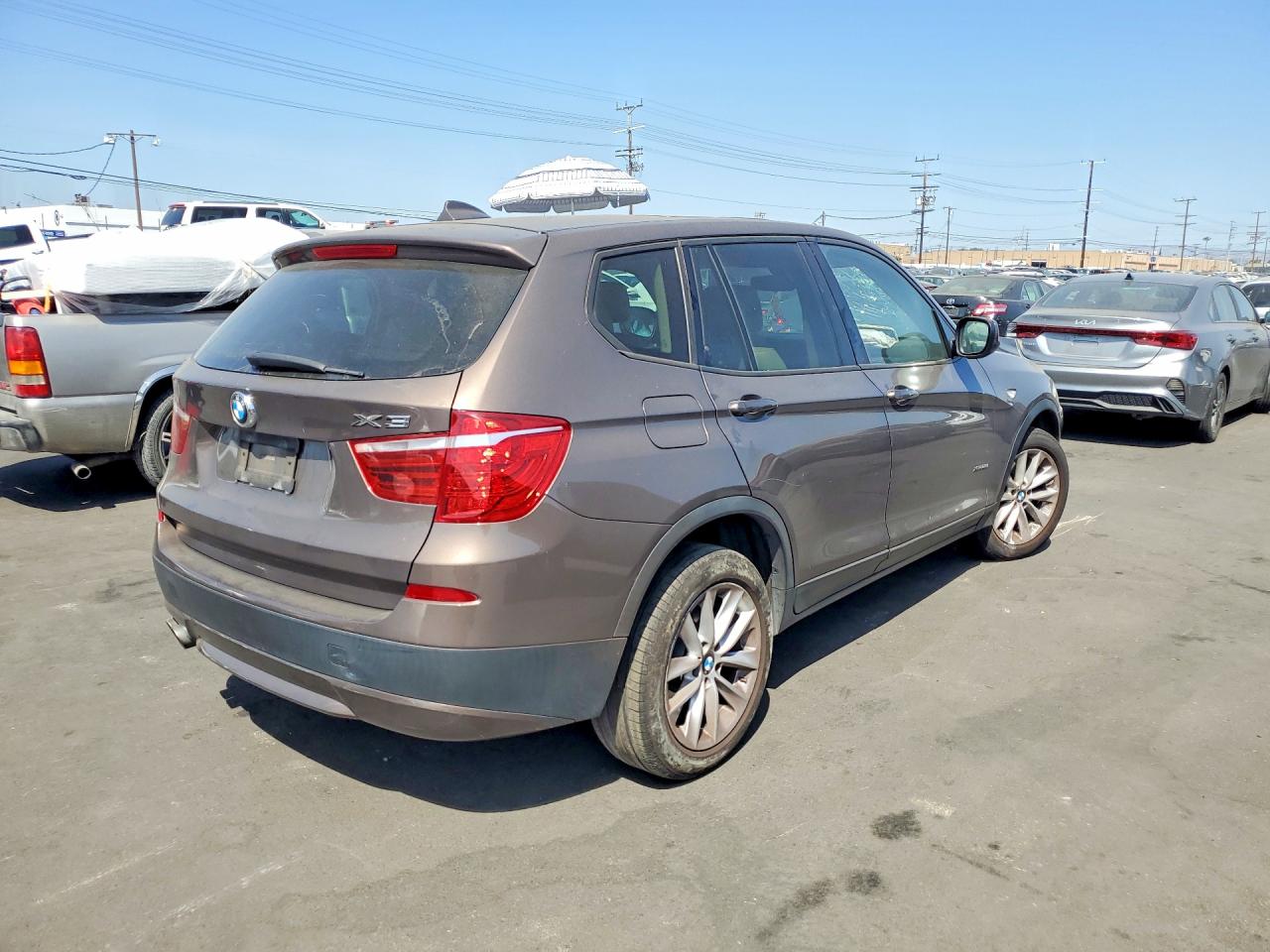 2014 Bmw X3 Xdrive28i Brown vin: 5UXWX9C58E0D17504