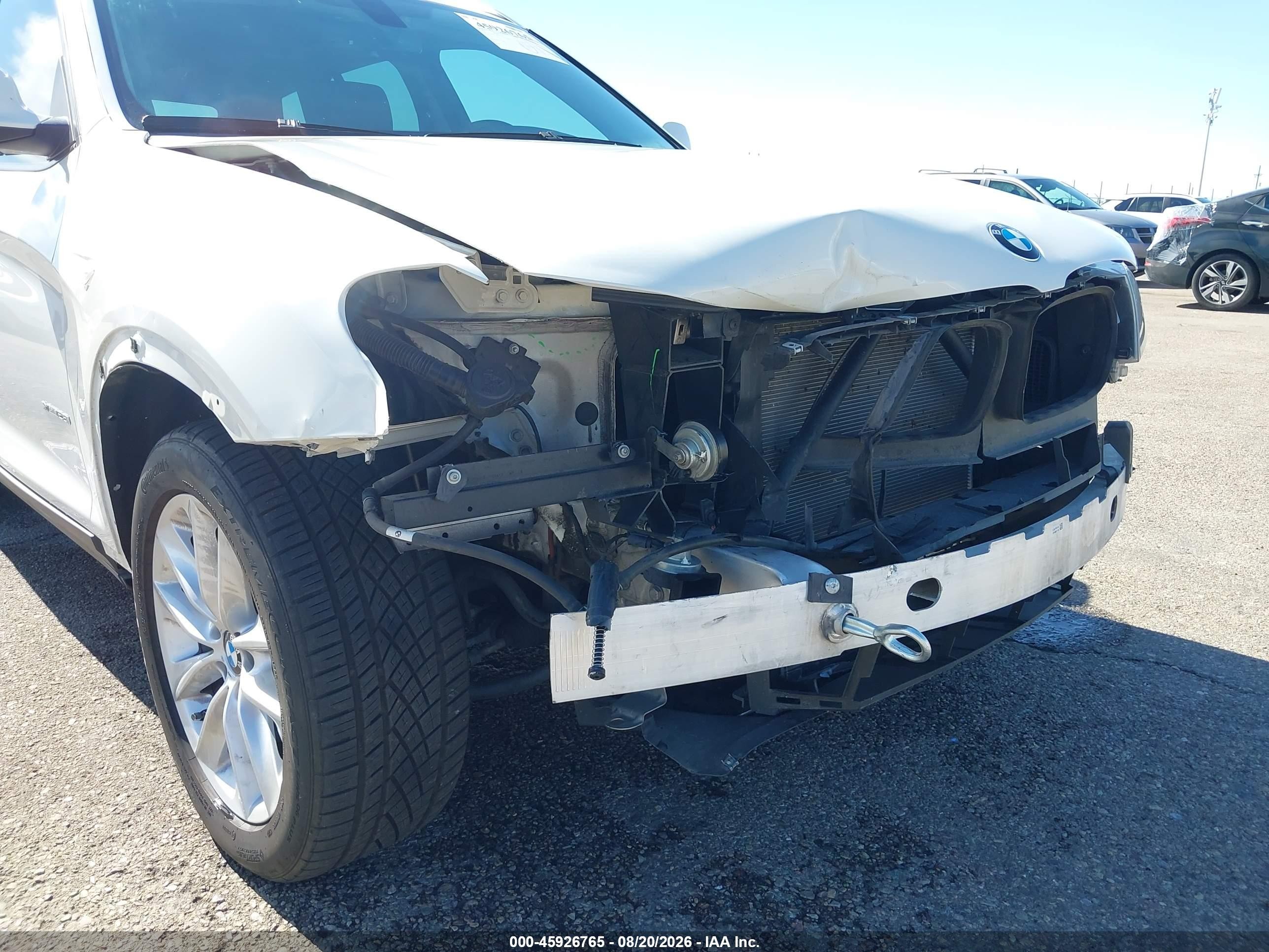 2014 Bmw X3 Xdrive28i White vin: 5UXWX9C58E0D25361