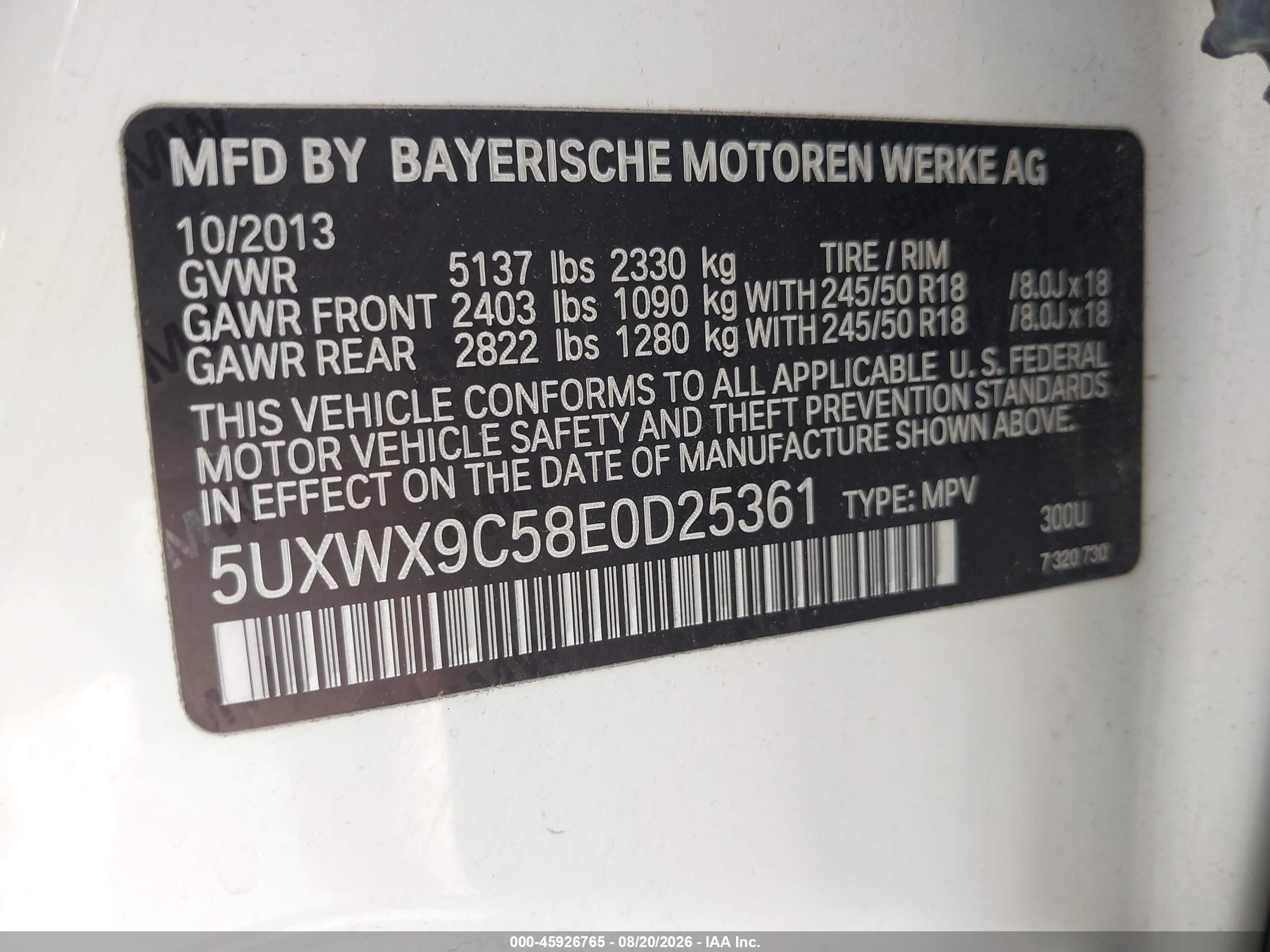 2014 Bmw X3 Xdrive28i White vin: 5UXWX9C58E0D25361