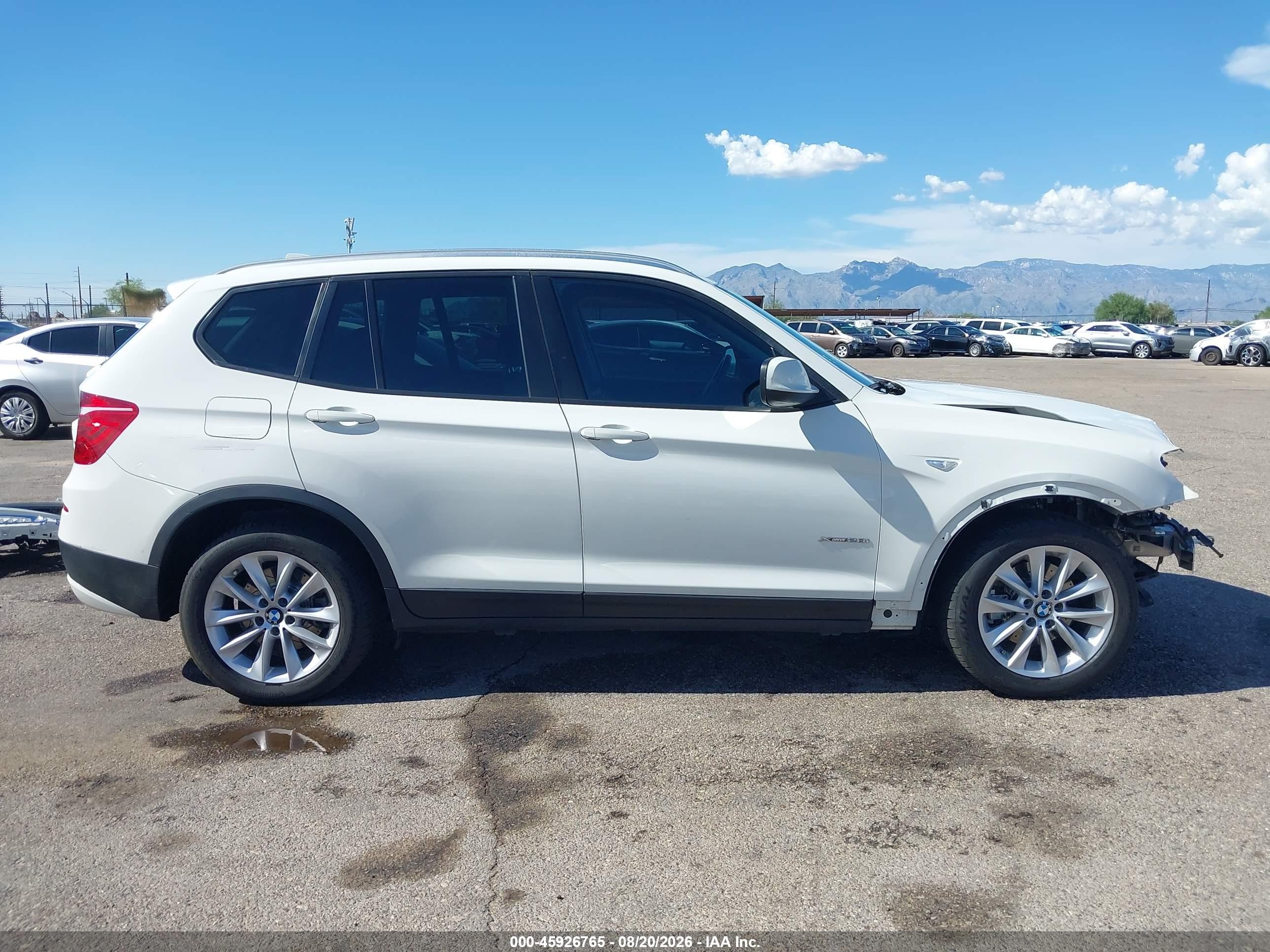 2014 Bmw X3 Xdrive28i White vin: 5UXWX9C58E0D25361