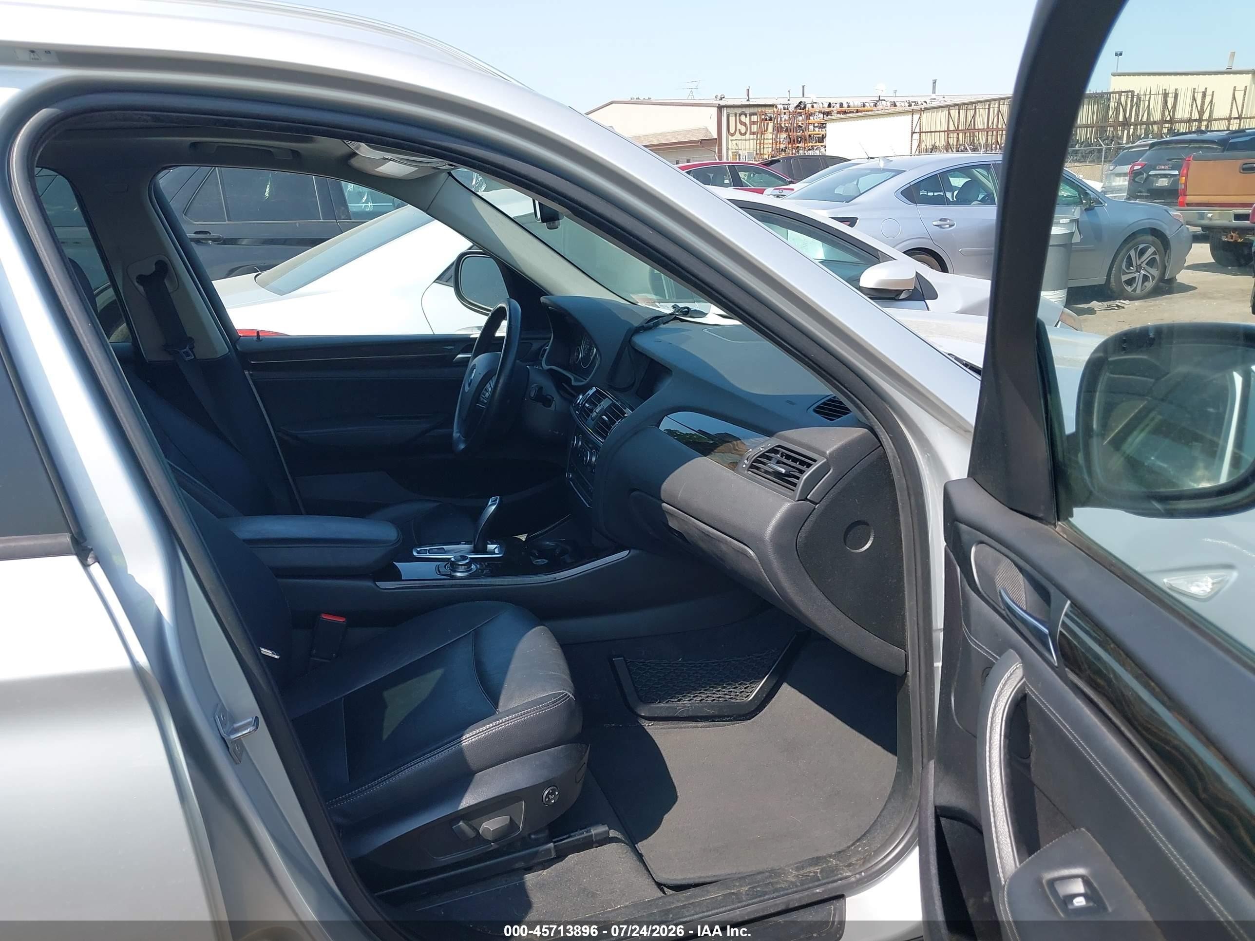 2014 Bmw X3 Xdrive28i Silver vin: 5UXWX9C58E0D33332