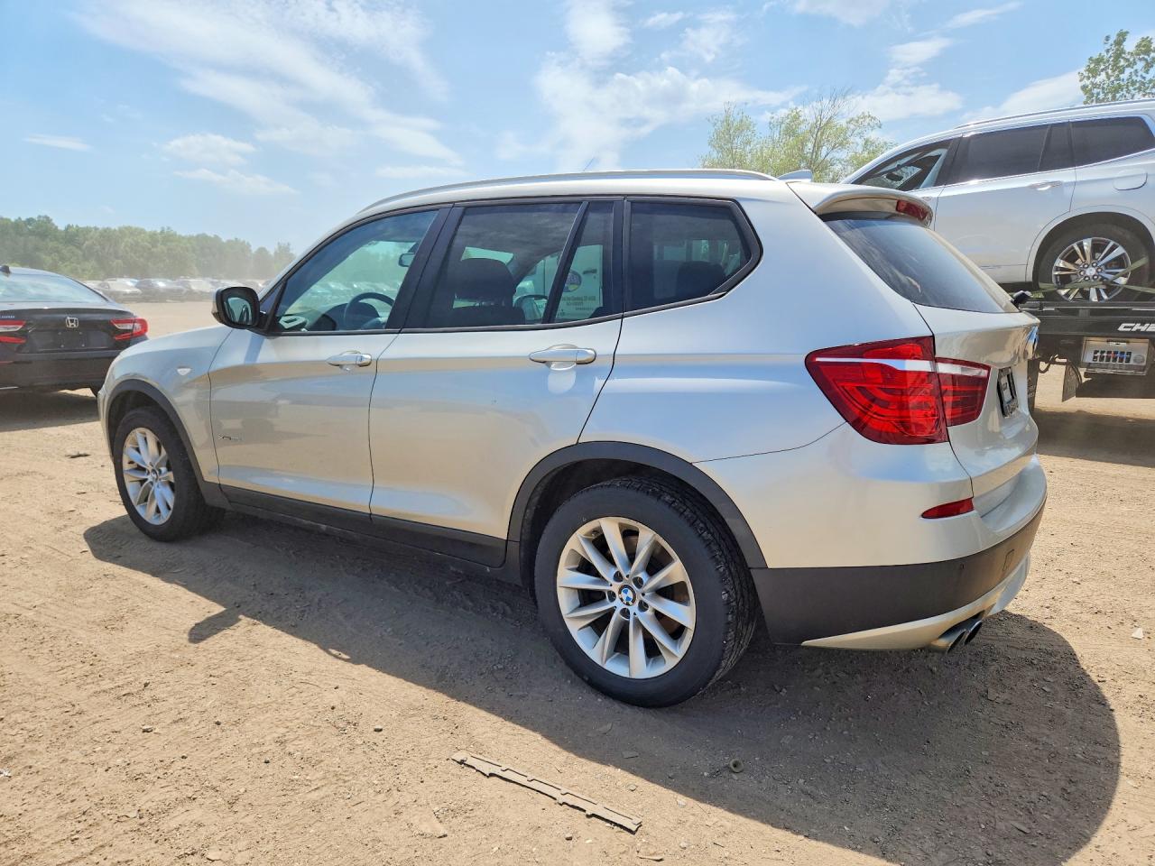 2014 Bmw X3 Xdrive28i Silver vin: 5UXWX9C58E0D33492