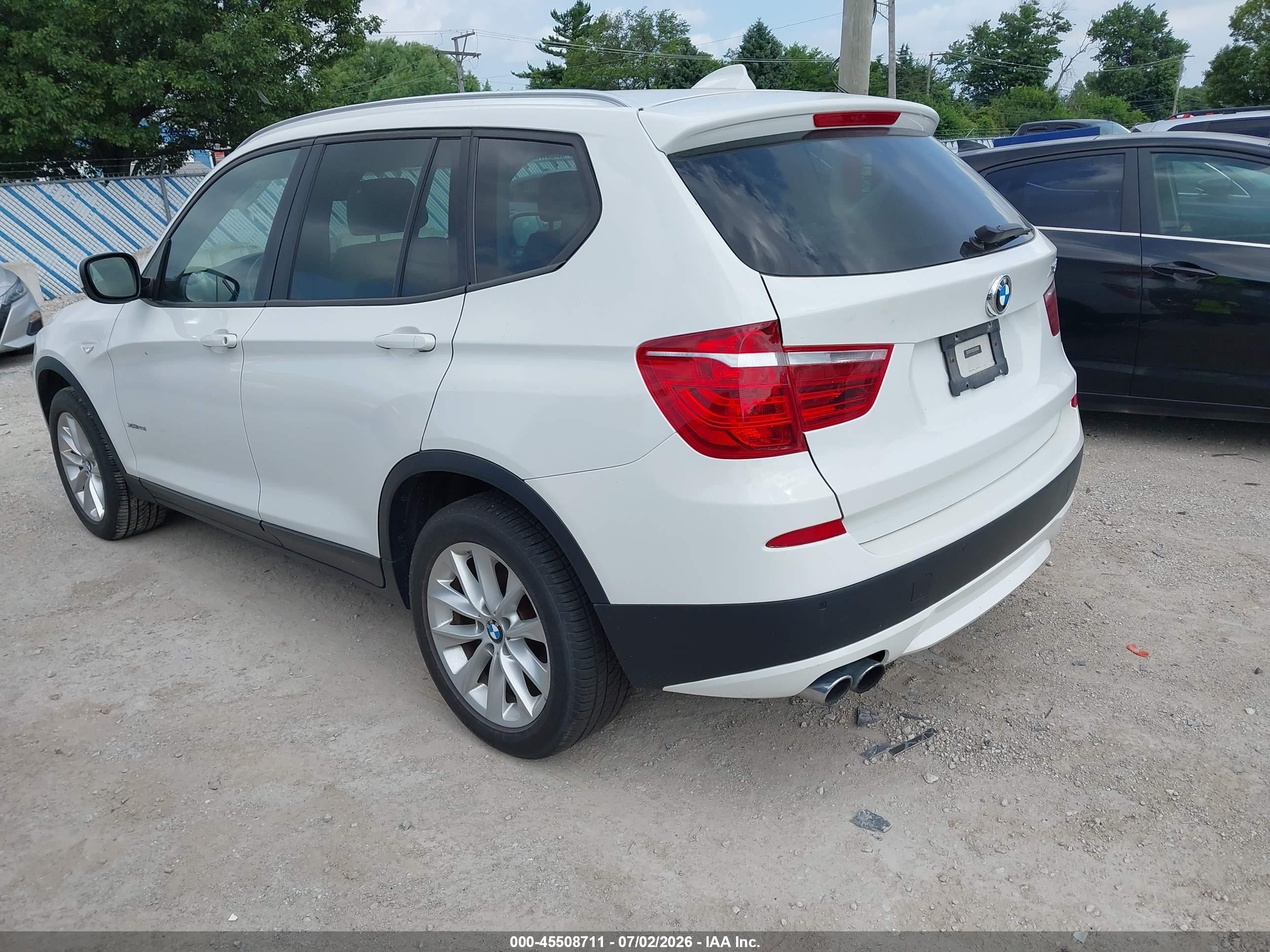 2014 Bmw X3 Xdrive28i White vin: 5UXWX9C58E0D33590
