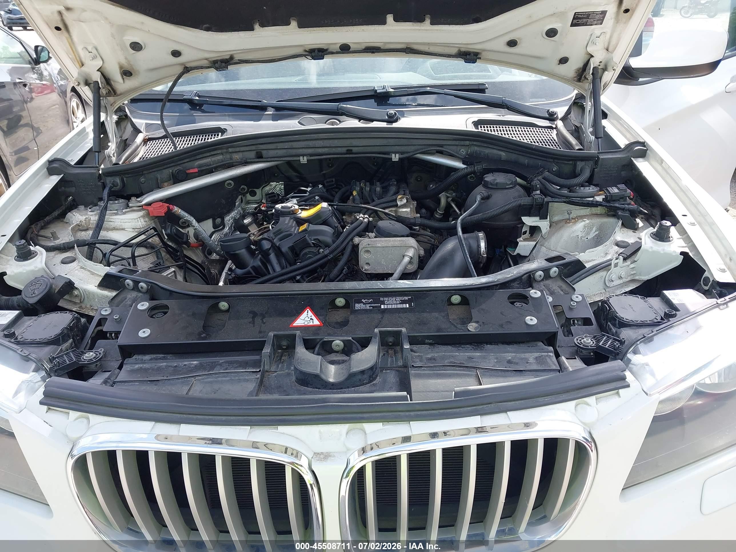 2014 Bmw X3 Xdrive28i White vin: 5UXWX9C58E0D33590