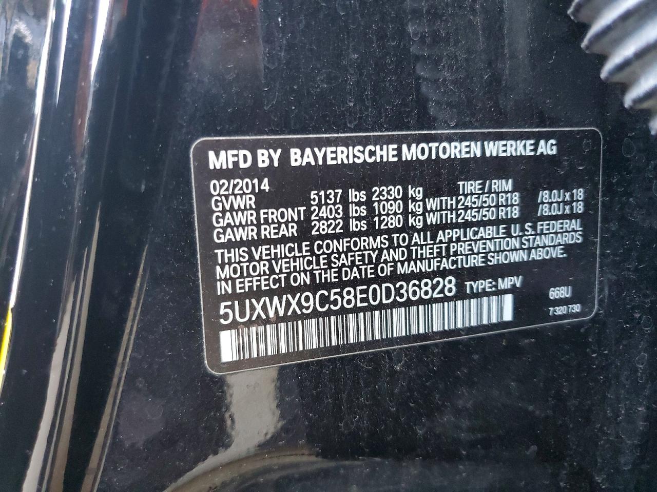 2014 Bmw X3 Xdrive28i Black vin: 5UXWX9C58E0D36828