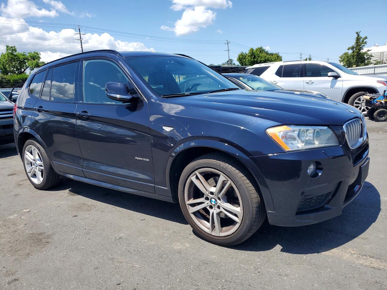 2014 Bmw X3 Xdrive28i Blue vin: 5UXWX9C58E0D37395