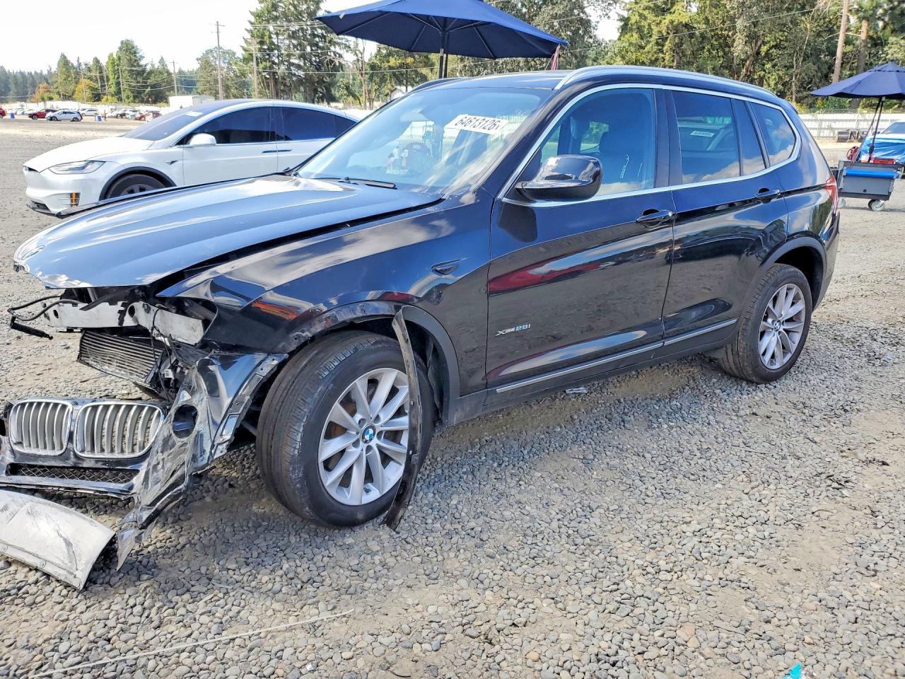 2014 Bmw X3 Xdrive28i Black vin: 5UXWX9C58E0D41169