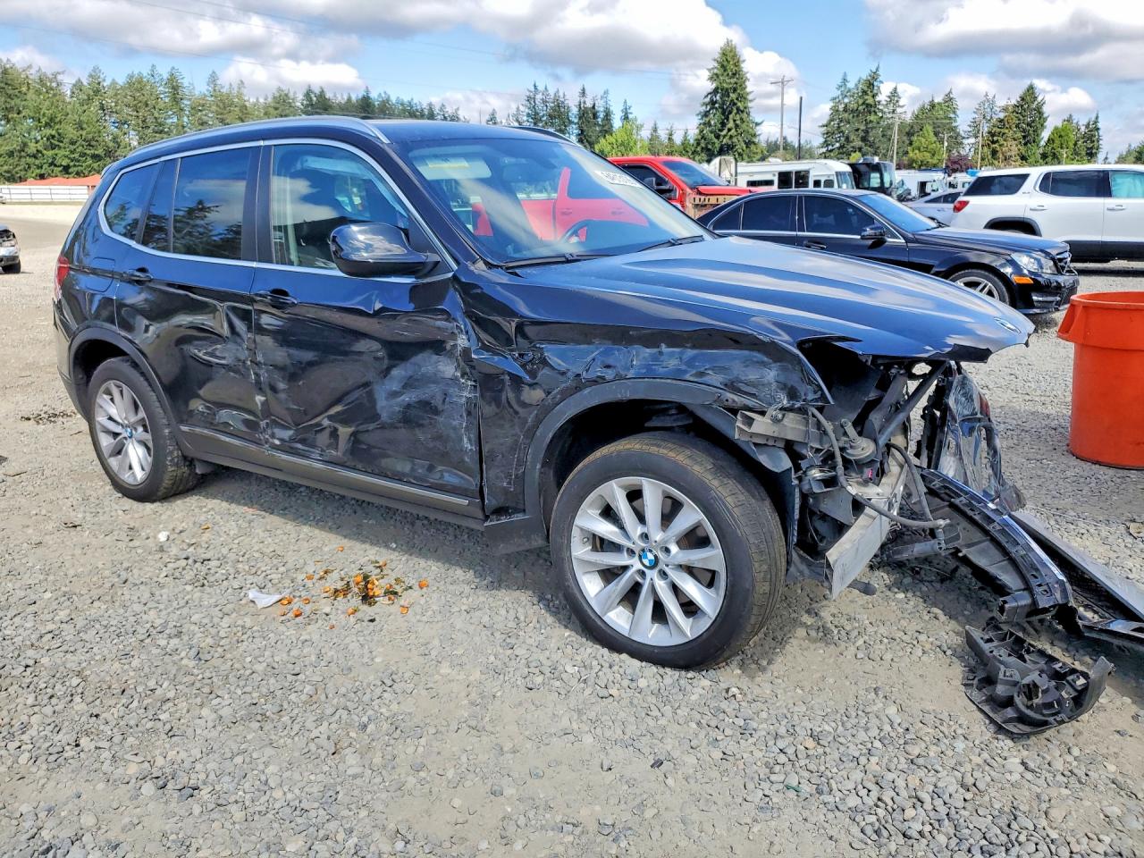 2014 Bmw X3 Xdrive28i Black vin: 5UXWX9C58E0D41169