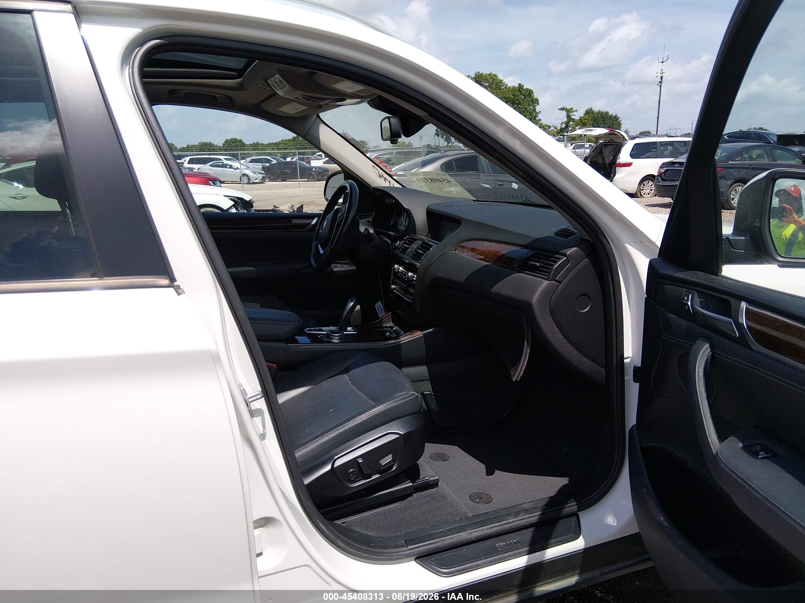 2015 Bmw X3 Xdrive28i White vin: 5UXWX9C58F0D45871